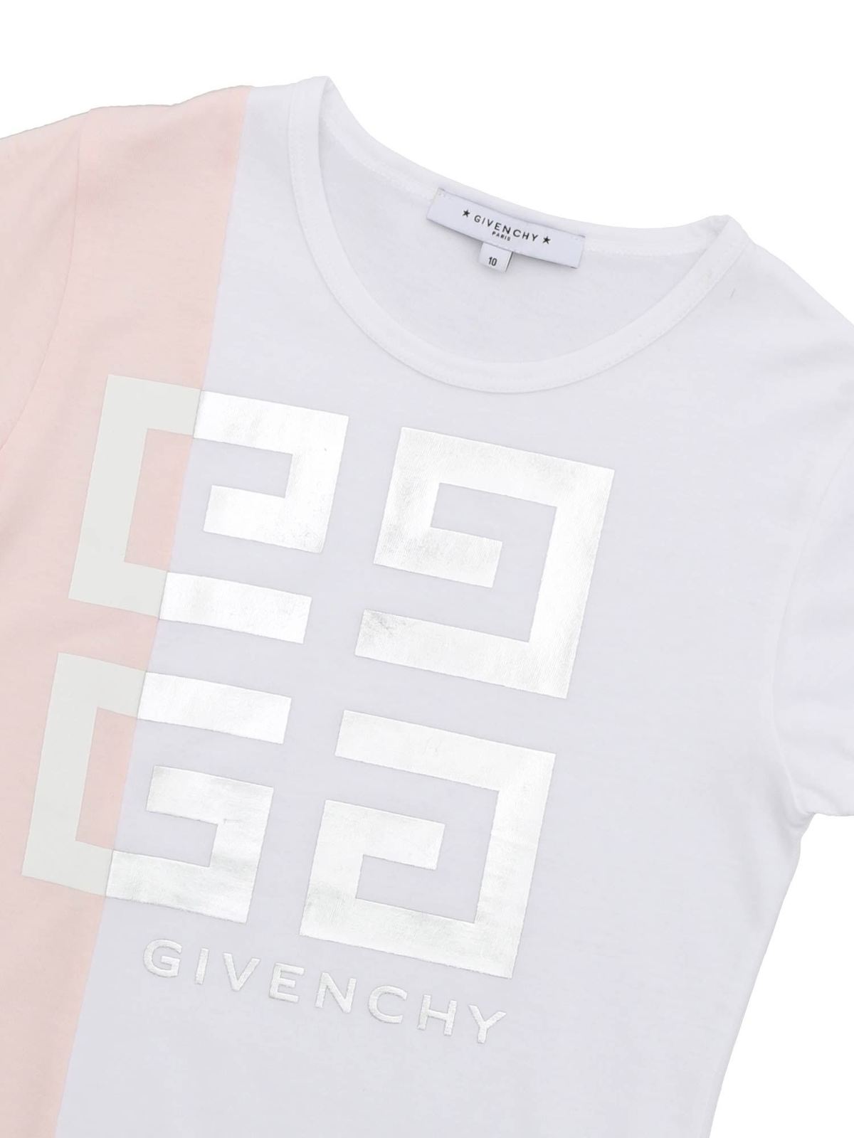 Givenchy 4G print T-shirt in white White Girls H15152N34