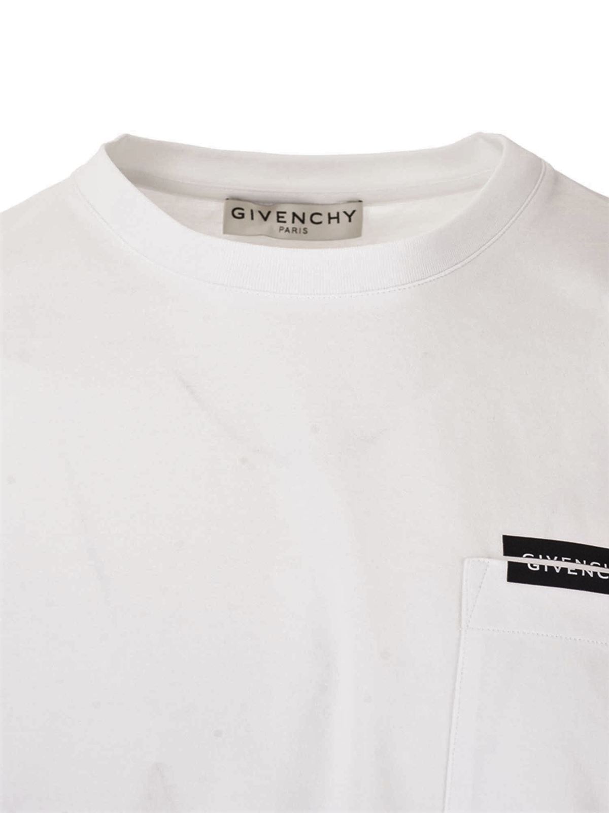 Givenchy Logo cut t-shirt in white White Men BM70VA3002100