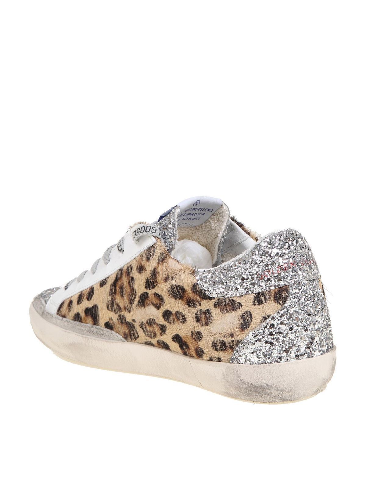 GOLDEN  アニマルフリントヘルト GWA00135A000546 15353 Women's Super-Star sneakers with gold foxing | Golden Goose