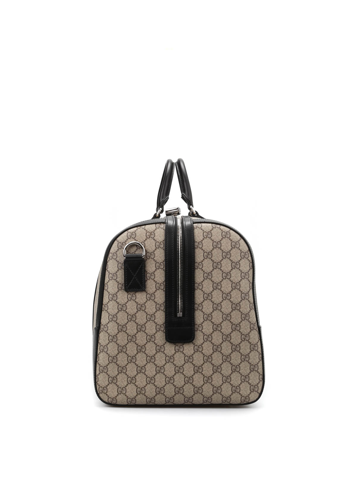 Gucci Black GG Supreme Canvas and Leather Medium Carry On Duffle