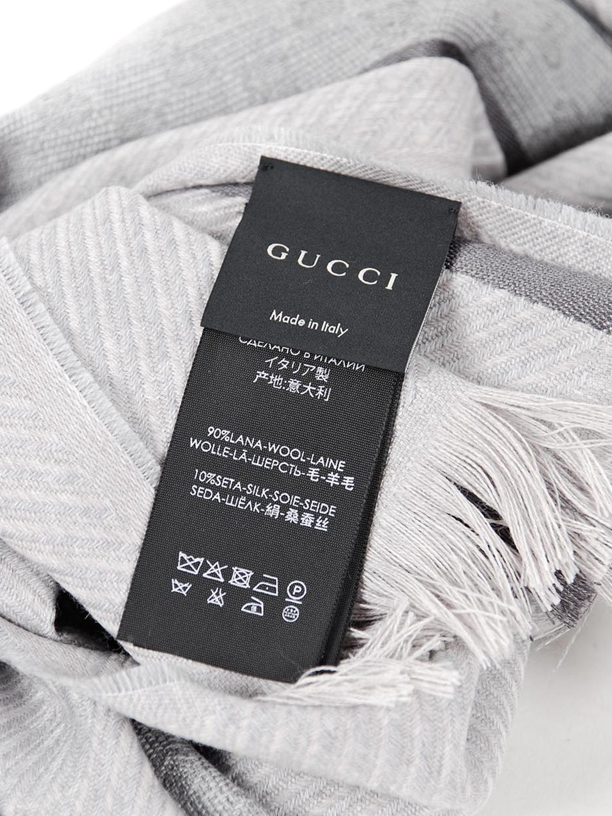 Gucci Monogram Wool & Silk Scarf