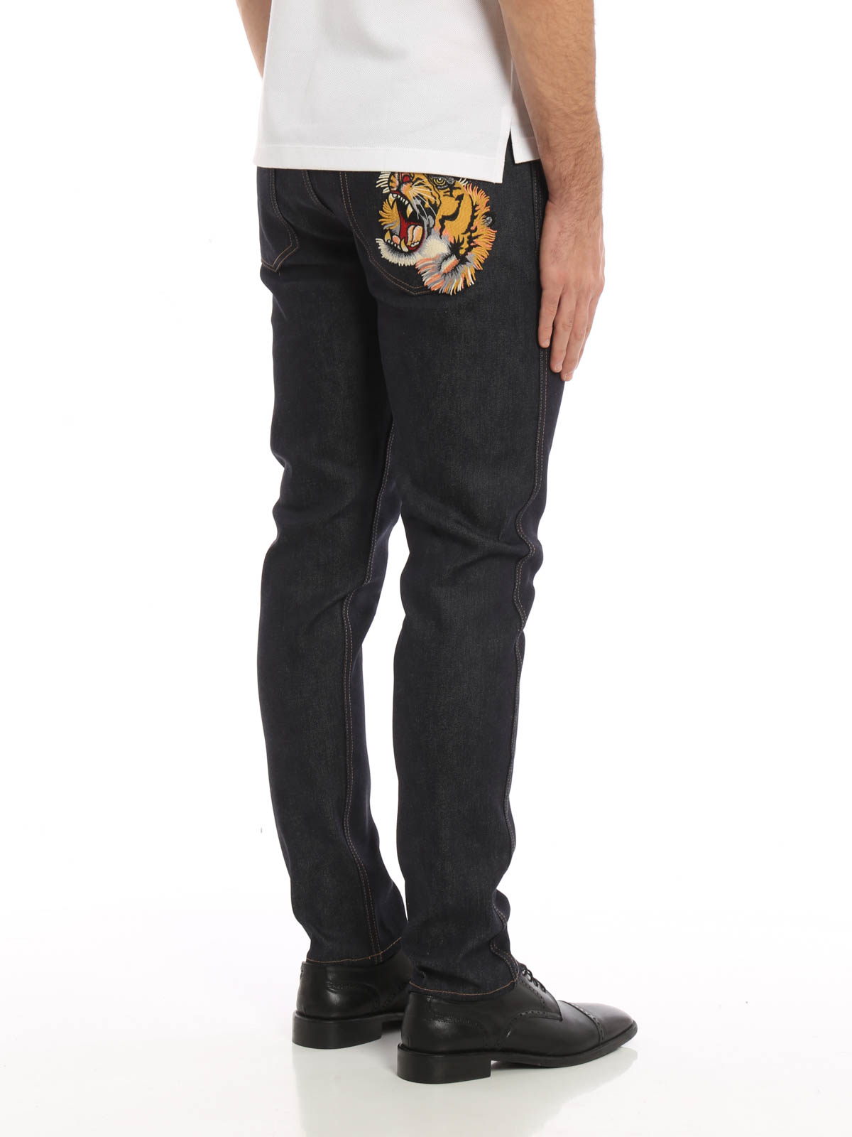 Straight leg jeans Gucci - Back patch slim jeans - 408636XR3694395