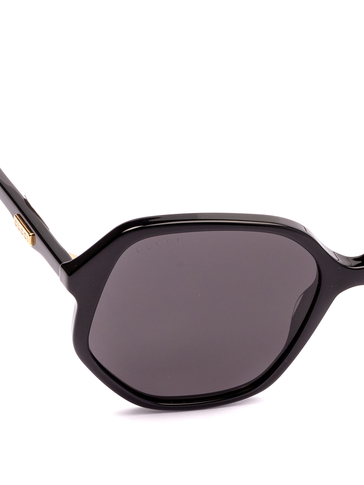 Gucci Black acetate butterfly sunglasses - Black|GG0258S001 display picture 3