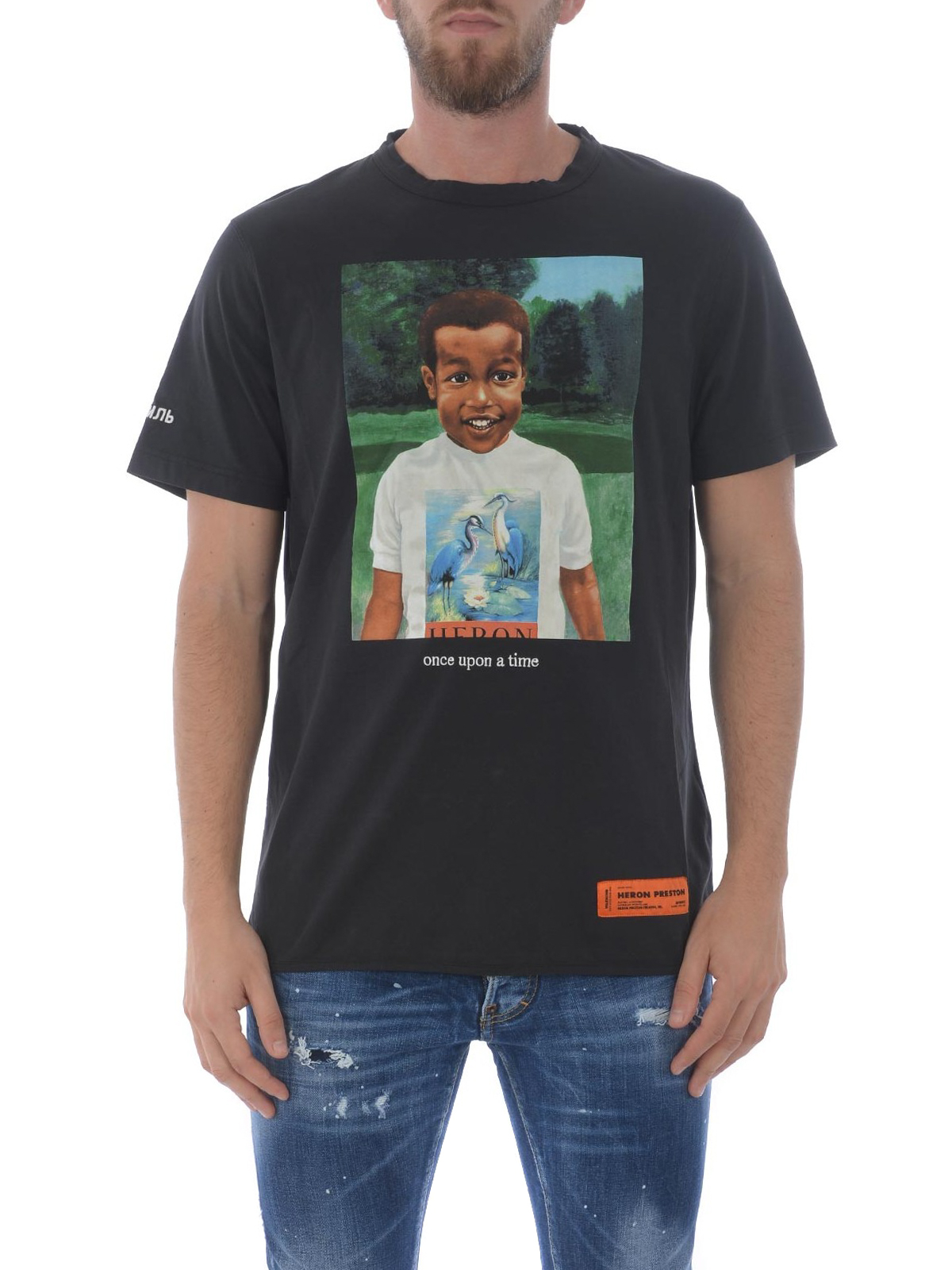 T-shirts Heron Preston - Baby print cotton T-shirt