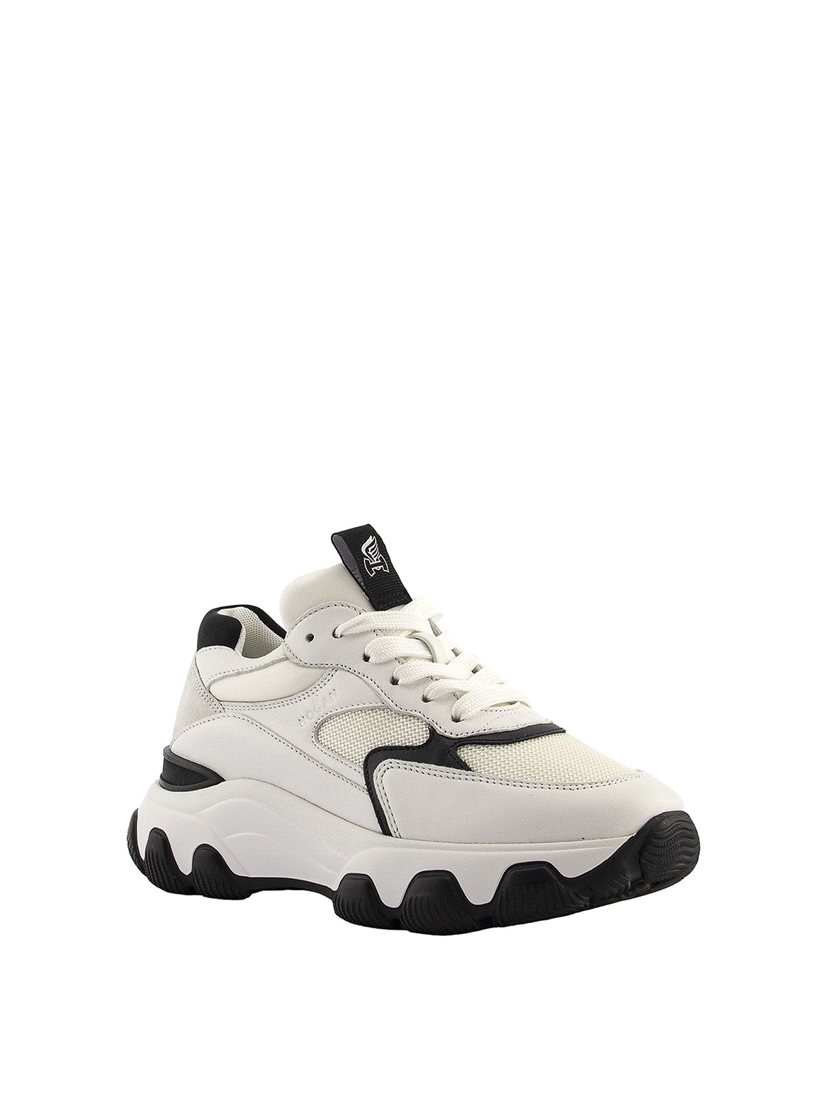 Shop Hogan Hyperactive Leather And Fabric Sneakers In Blanco