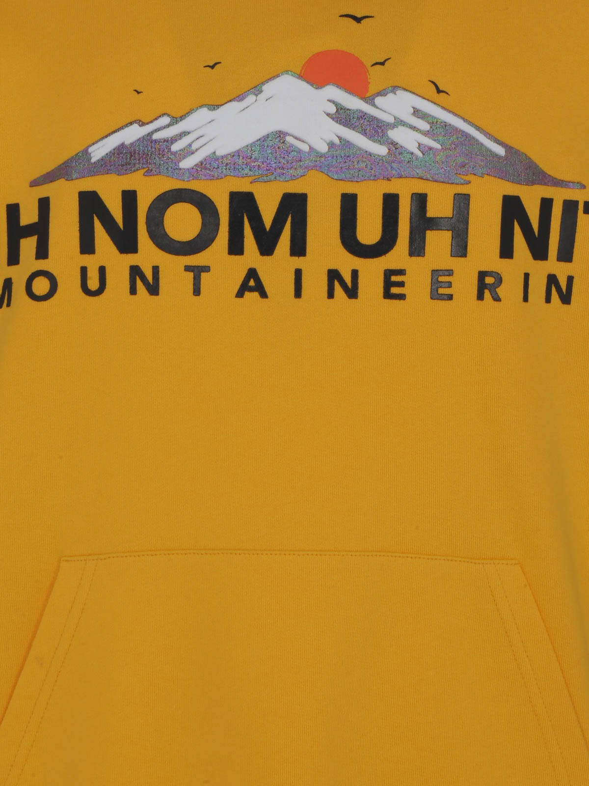 Shop Ih Nom Uh Nit Mountaineering Print Hoodie In Yellow