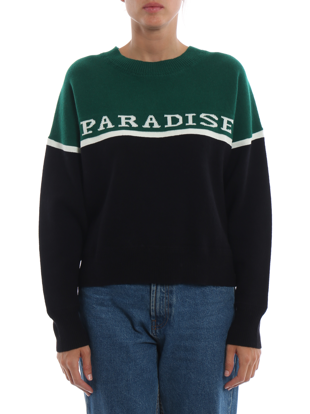 Crew necks Isabel Marant Etoile - Kepson colour block Paradise intarsia  sweater - PU072818A043E01BK