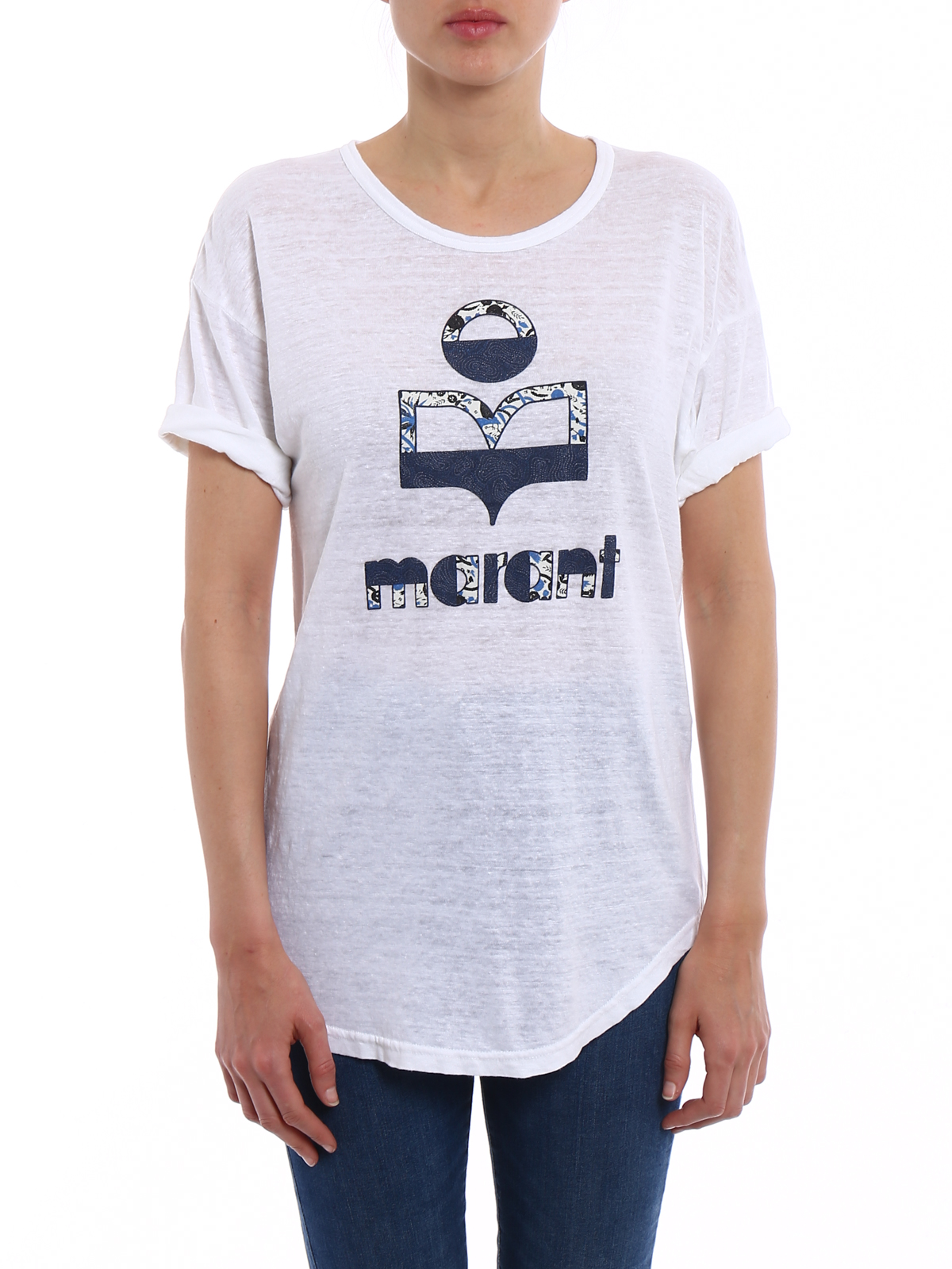 T-shirts Isabel Marant - Koldi linen T-shirt -