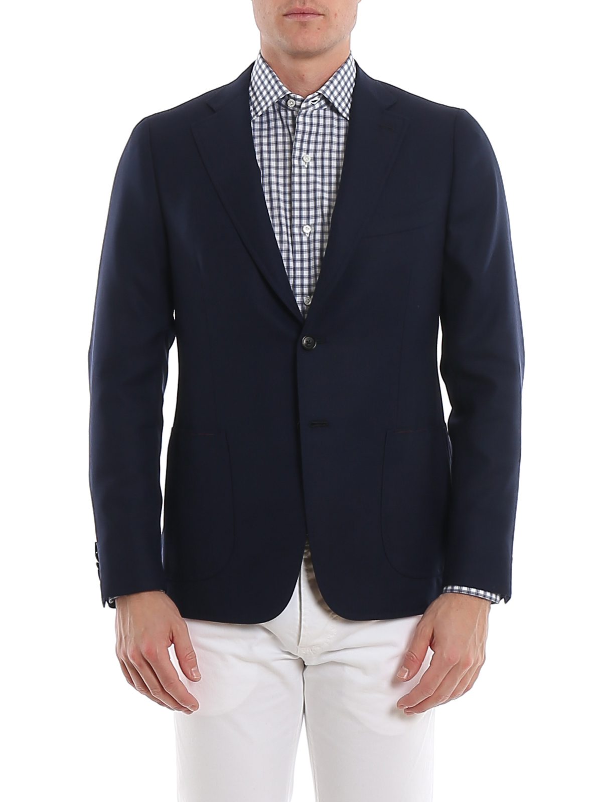 Isaia Base Cortina blazer - Dark Blue - Men|95610C21GSI800
