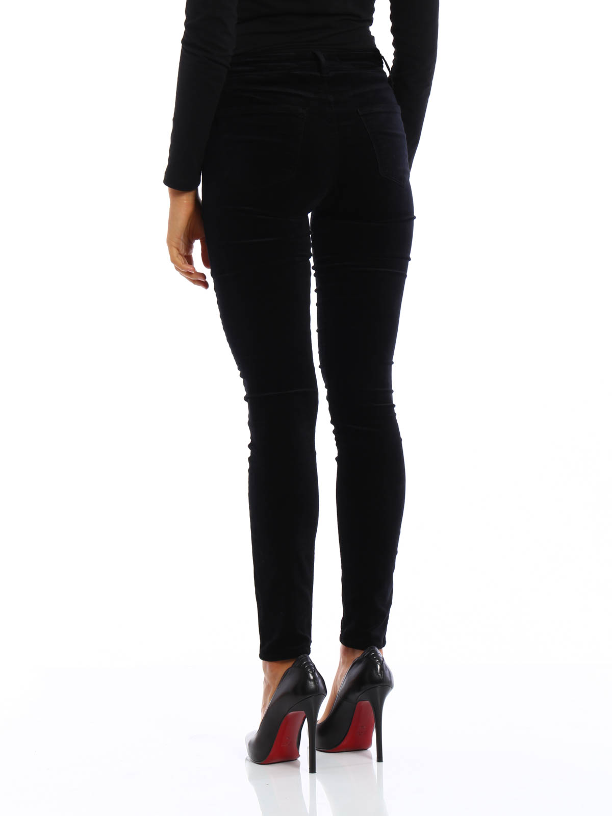 J Brand Alana Womens Velvet Color Wash Skinny Crop Jeans
