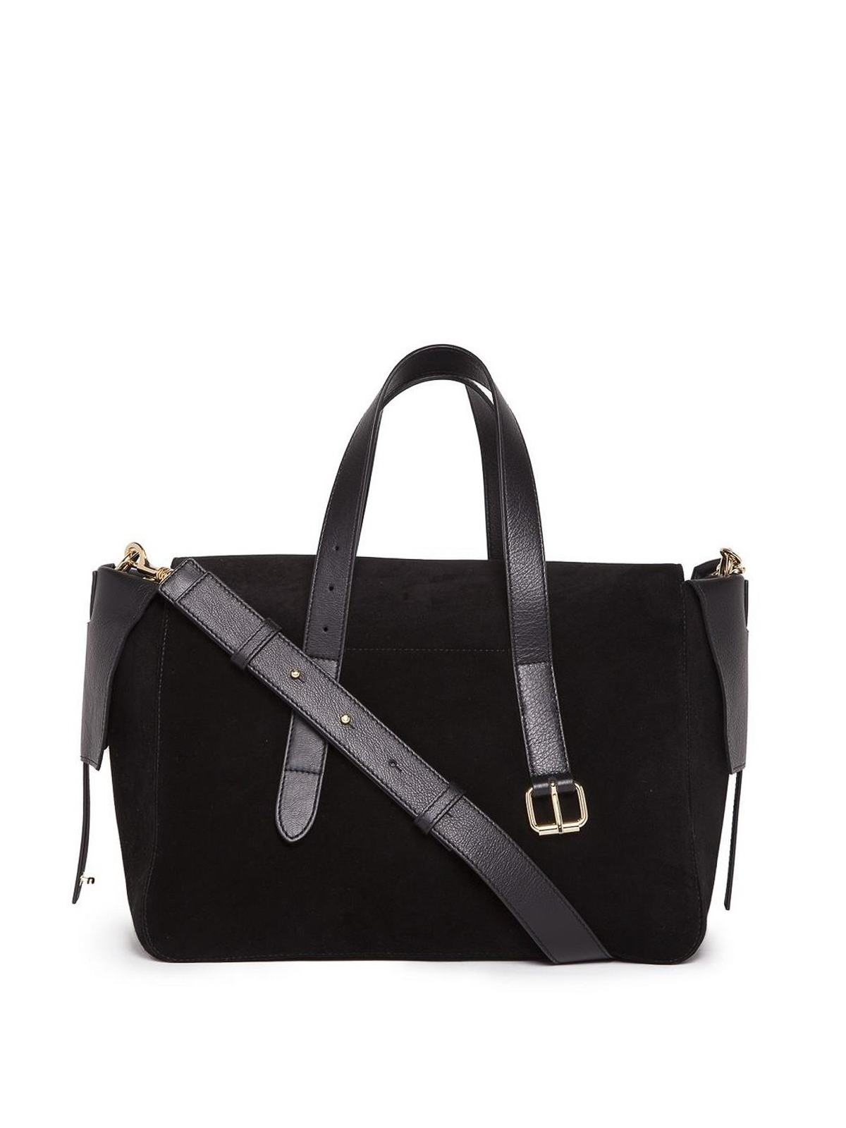 J.W. Anderson Tool suede and leather black bag | HB48WR18419999