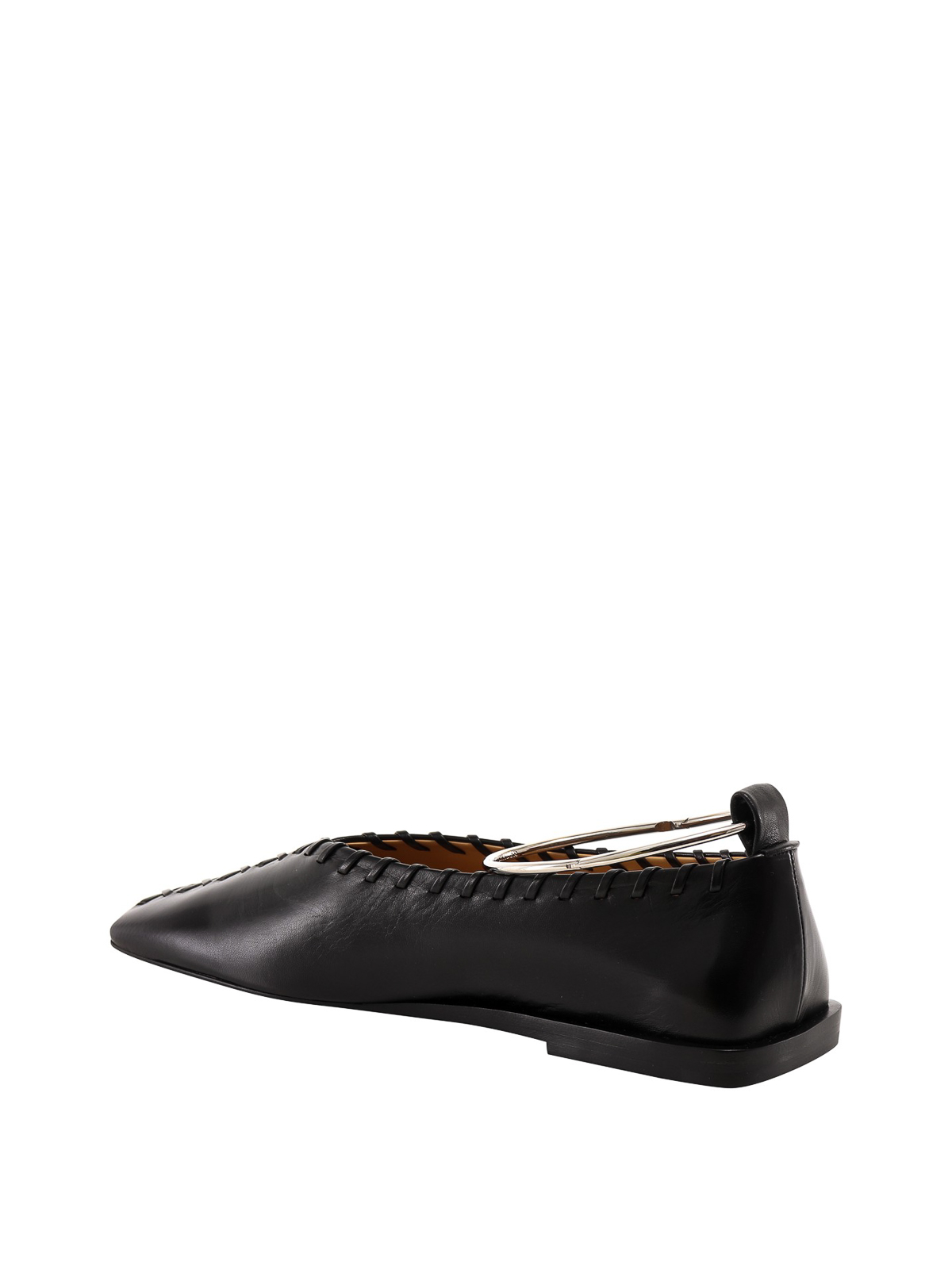 Flat shoes Jil Sander - Anklet smooth leather ballerinas