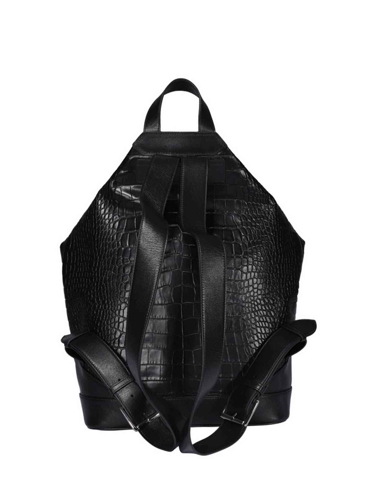 Jimmy Choo Leather backpack Black Men FITZROYNCCLBLACK