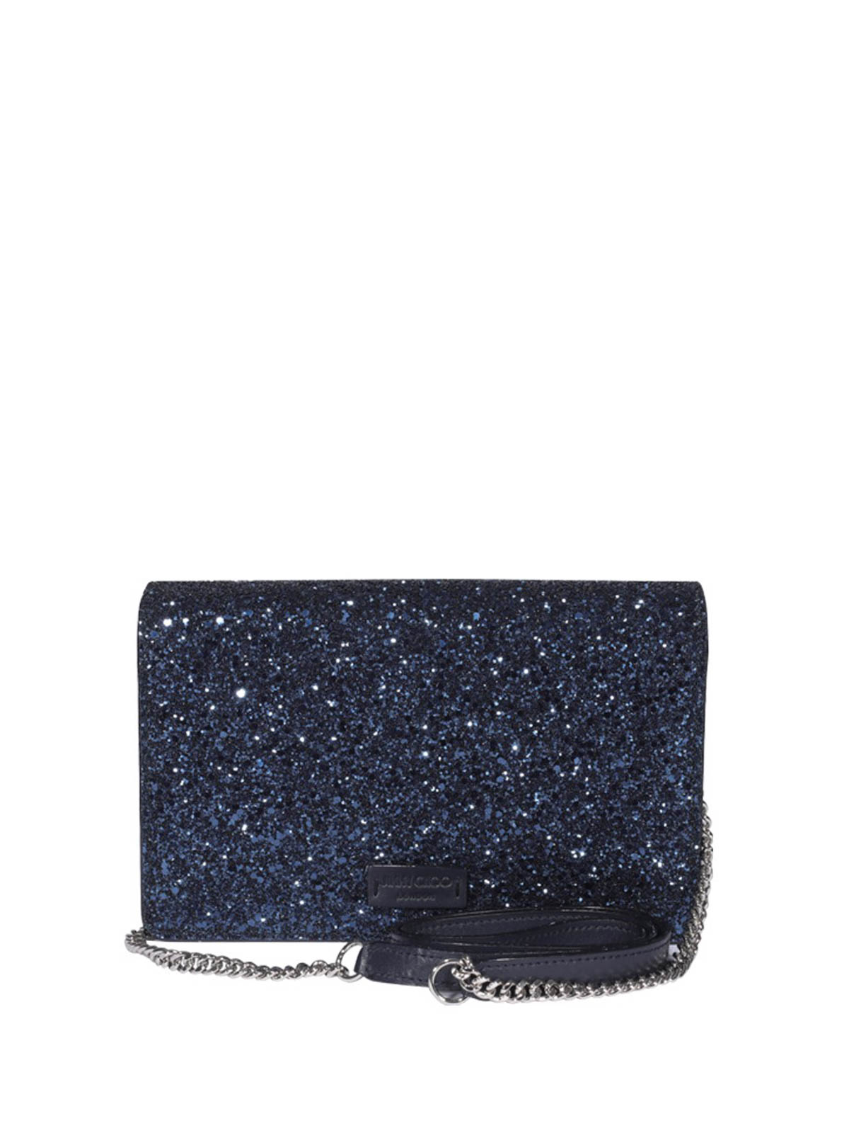 MICHAEL Michael Kors Grace Glittered Clutch Bag, Silver