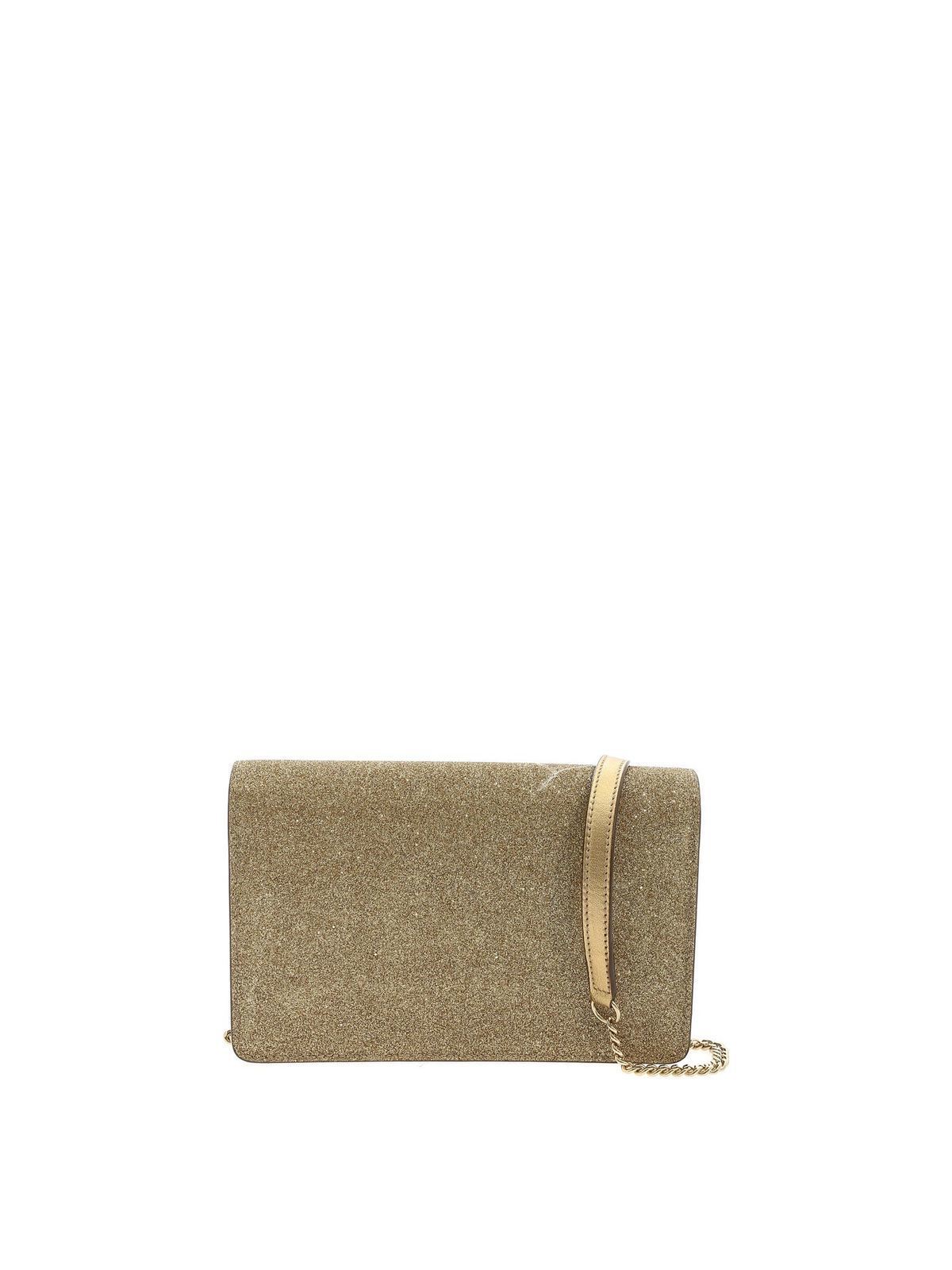 Cross body bags Jimmy Choo - Palace mini bag in faded gold glitter