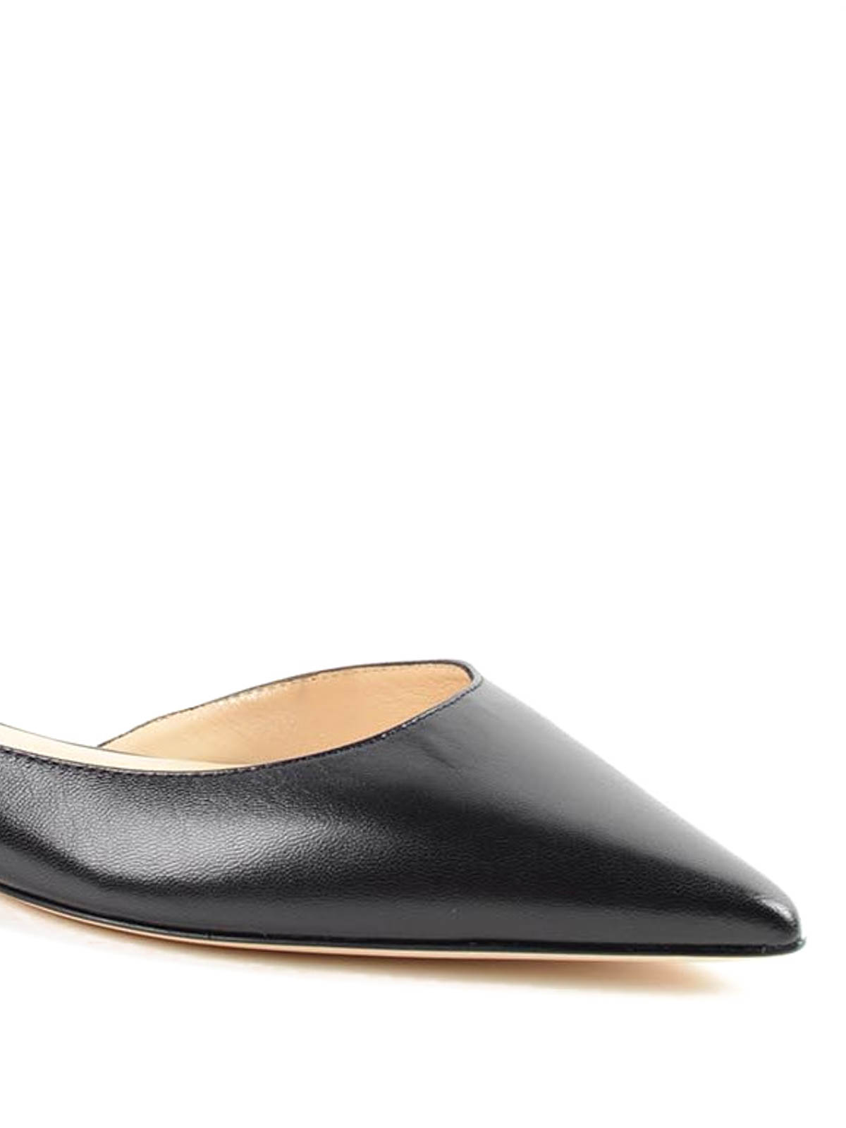 Jimmy Choo Lucy flats - Black - Women | LUCYFLATKIDBLACK