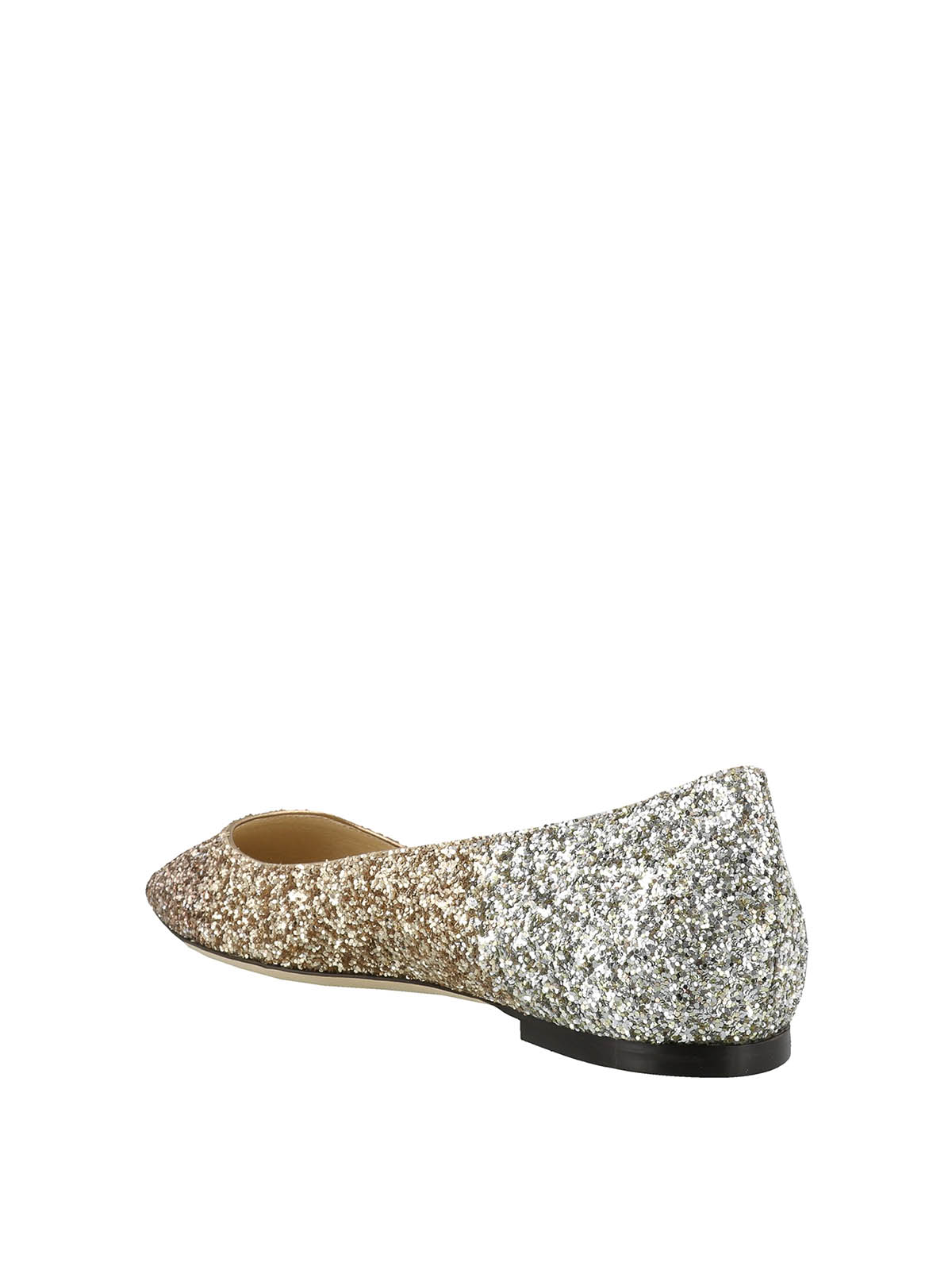 Jimmy Choo Romy Flat three-tone glitter flats