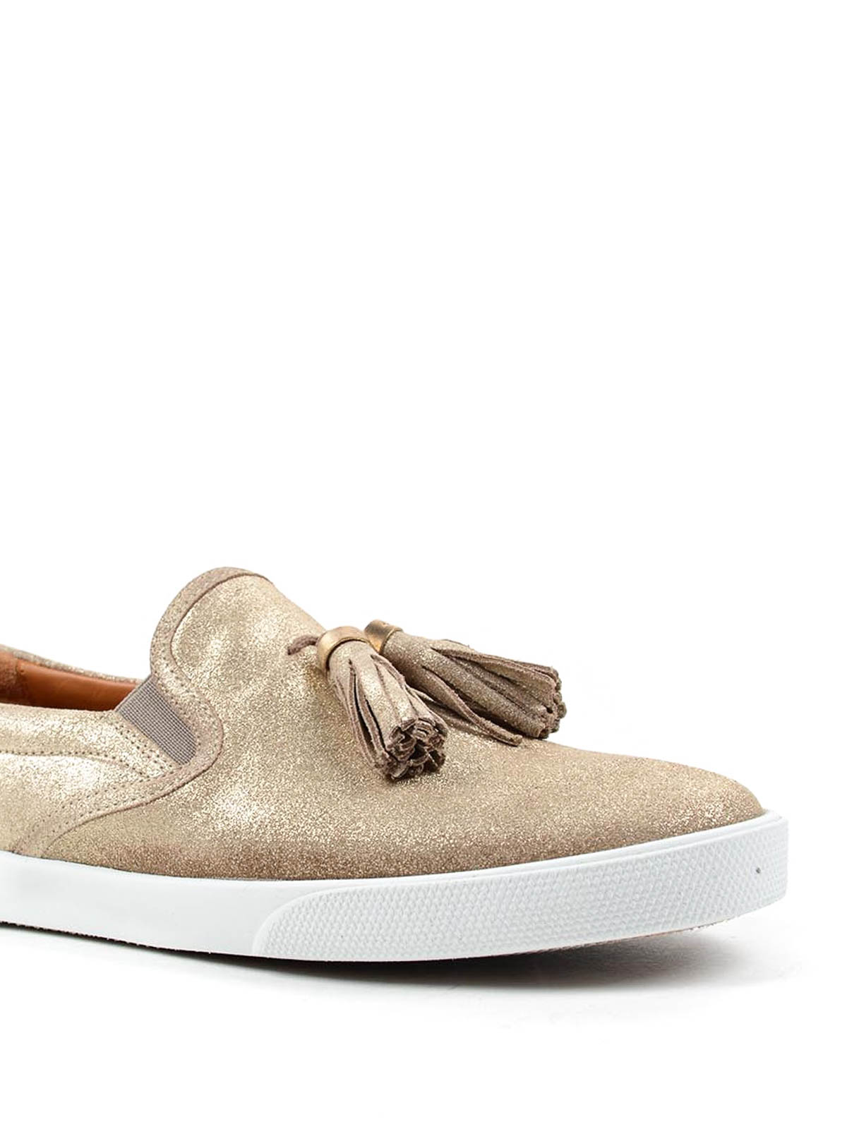 Ende Lagring tonehøjde Loafers & Slippers Jimmy Choo - Dale Flat metallic suede slip-ons -  DALEFLATMIUSAND