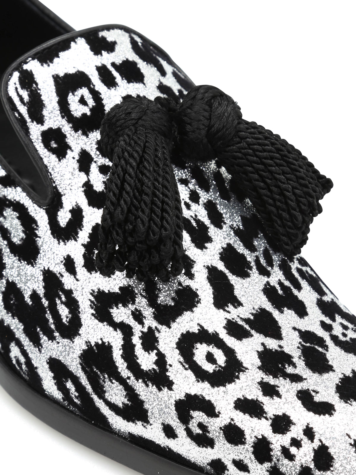 JIMMY CHOO Foxley glitter and velvet loafers Jimmy Choo Foxley shaded glitter loafers - Silver - Men  main image 3