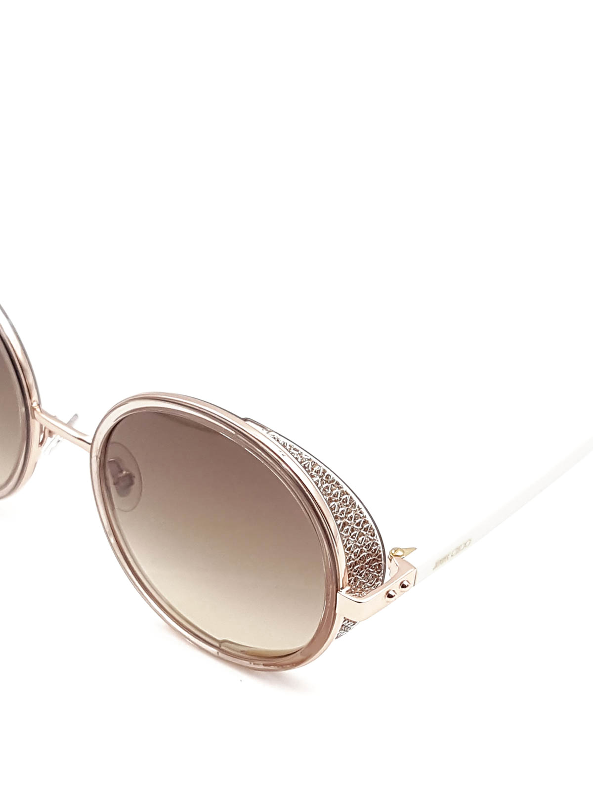 Jimmy Choo Andie Round Frame Sunglasses in Black | Lyst UK