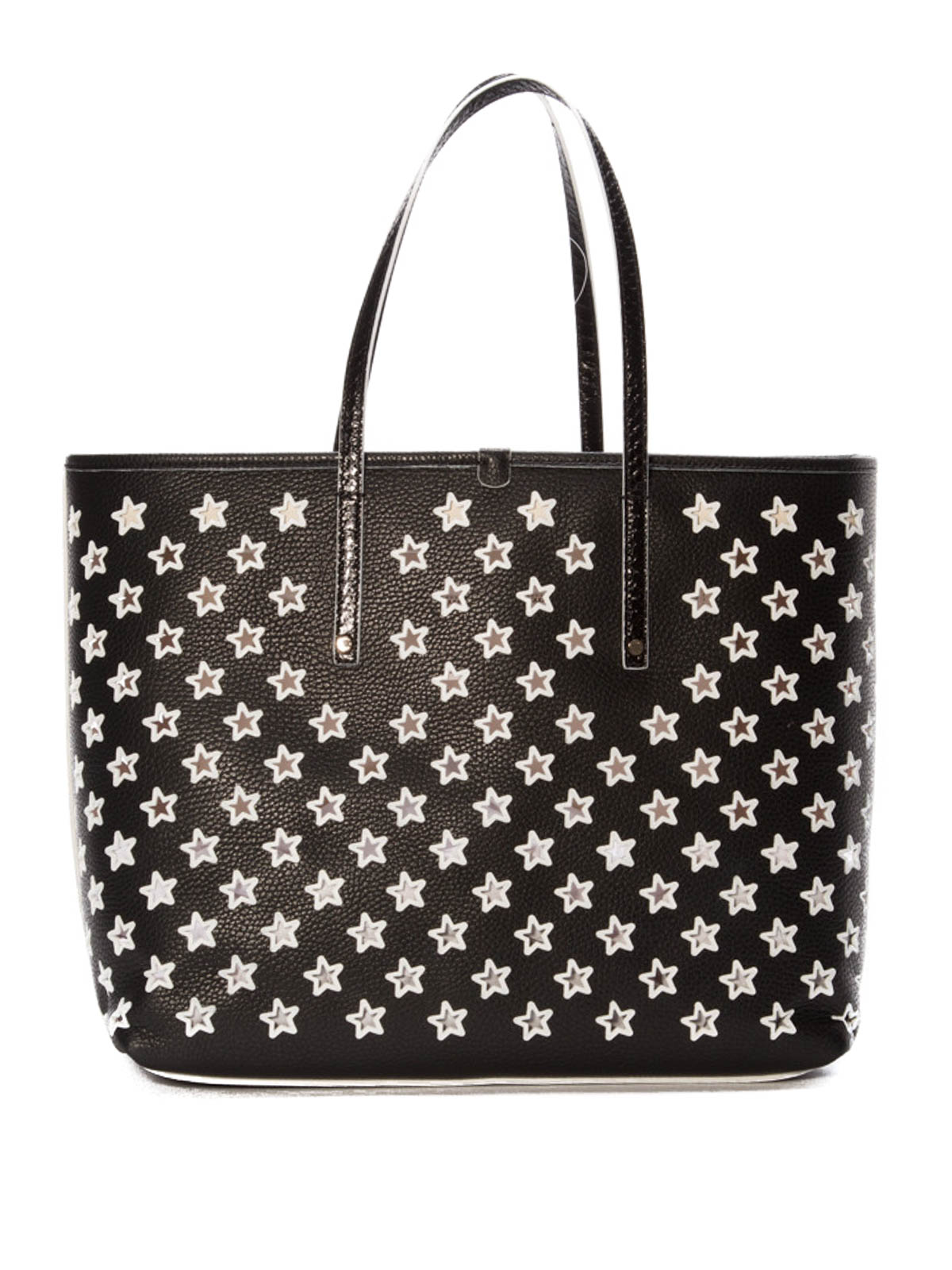Jimmy Choo Sasha tote with stars - Black - Women|SASHAMGRKBLKWHT