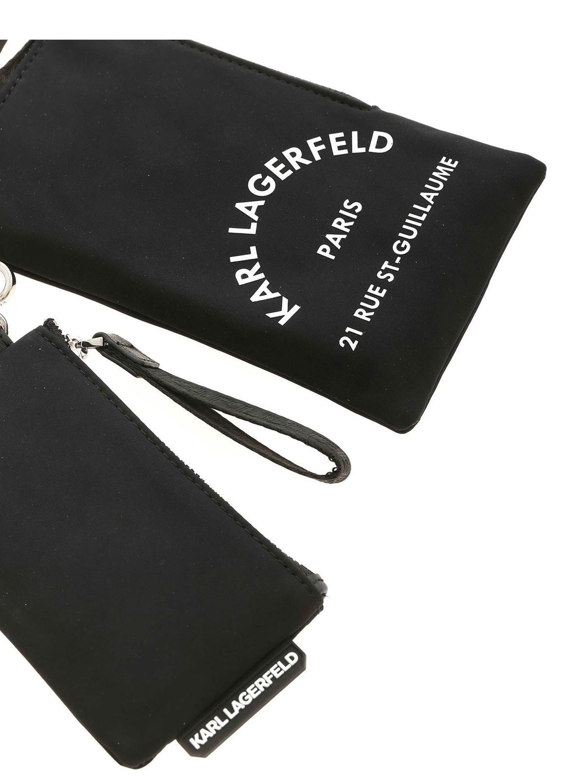 Karl Lagerfeld Rue St-guillaume Clutch in Black