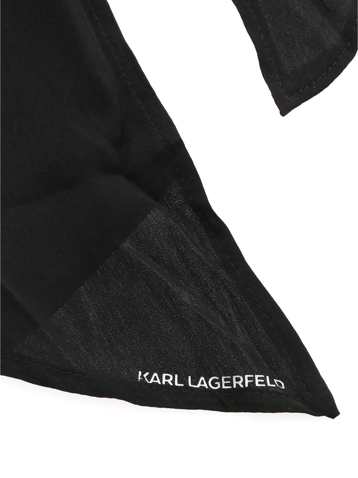 Shop Karl Lagerfeld K/ikonik Scarf In Black