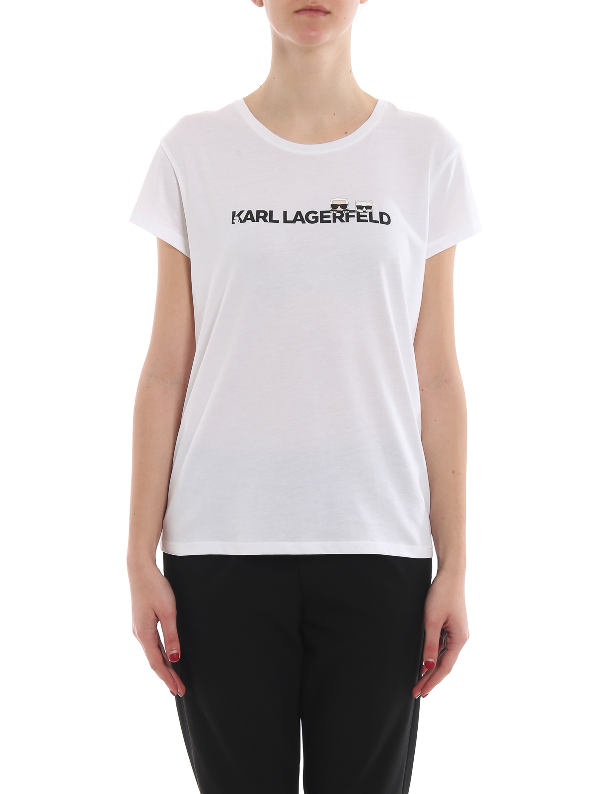Shop Karl Lagerfeld Camiseta - Ikonik In White