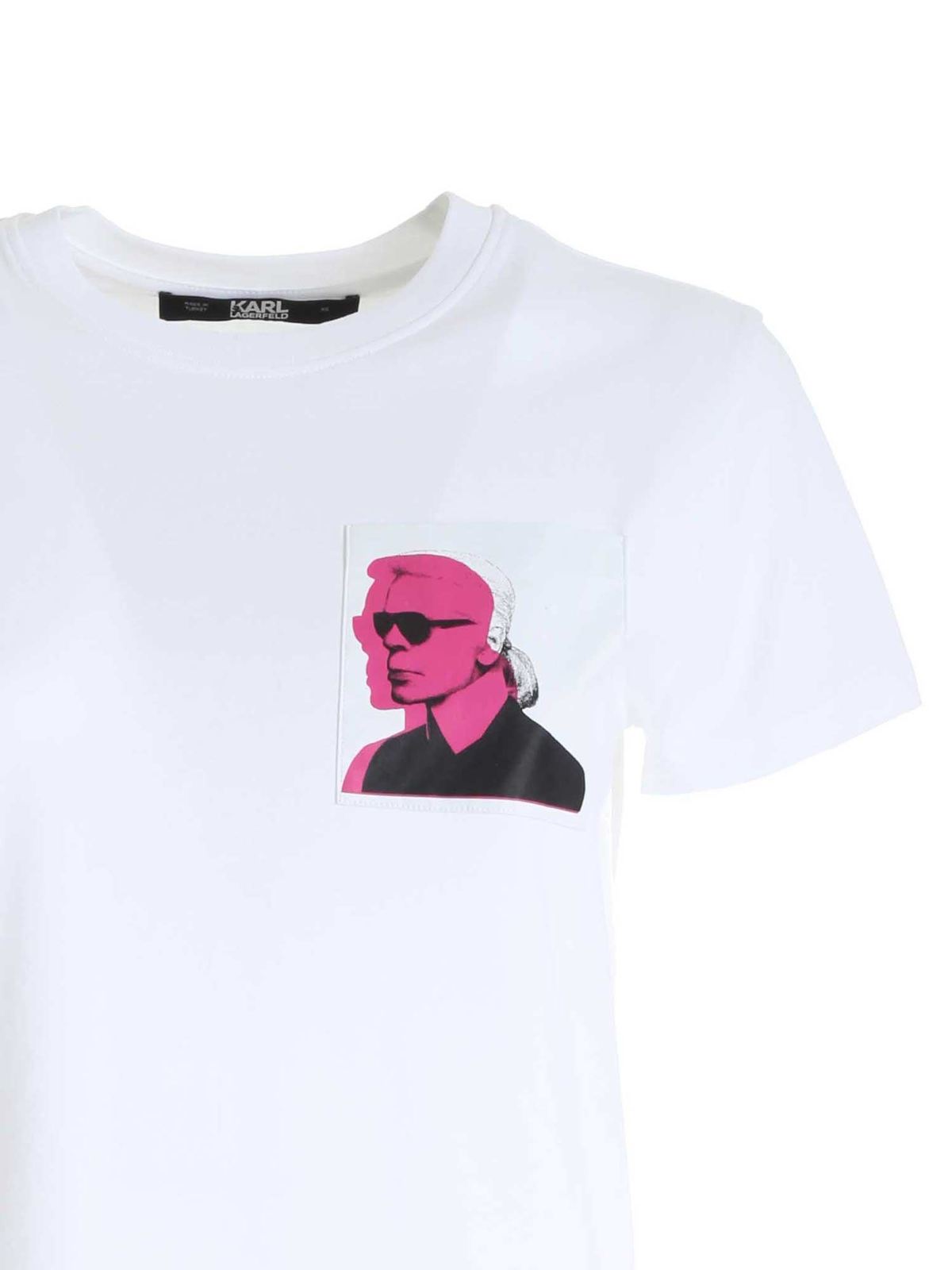 Shop Karl Lagerfeld Karl Legend T-shirt In White
