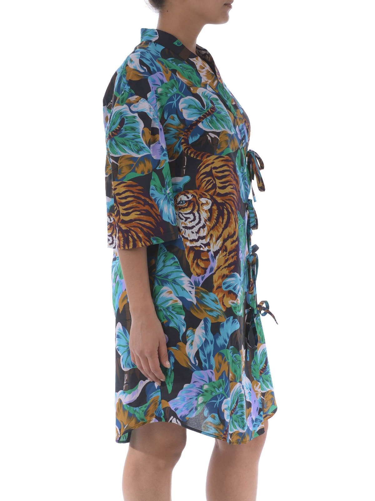Kenzo Robe Kenzo Robe Au Genou - Bamboo Tiger - Multicolore | F851RO0475A199