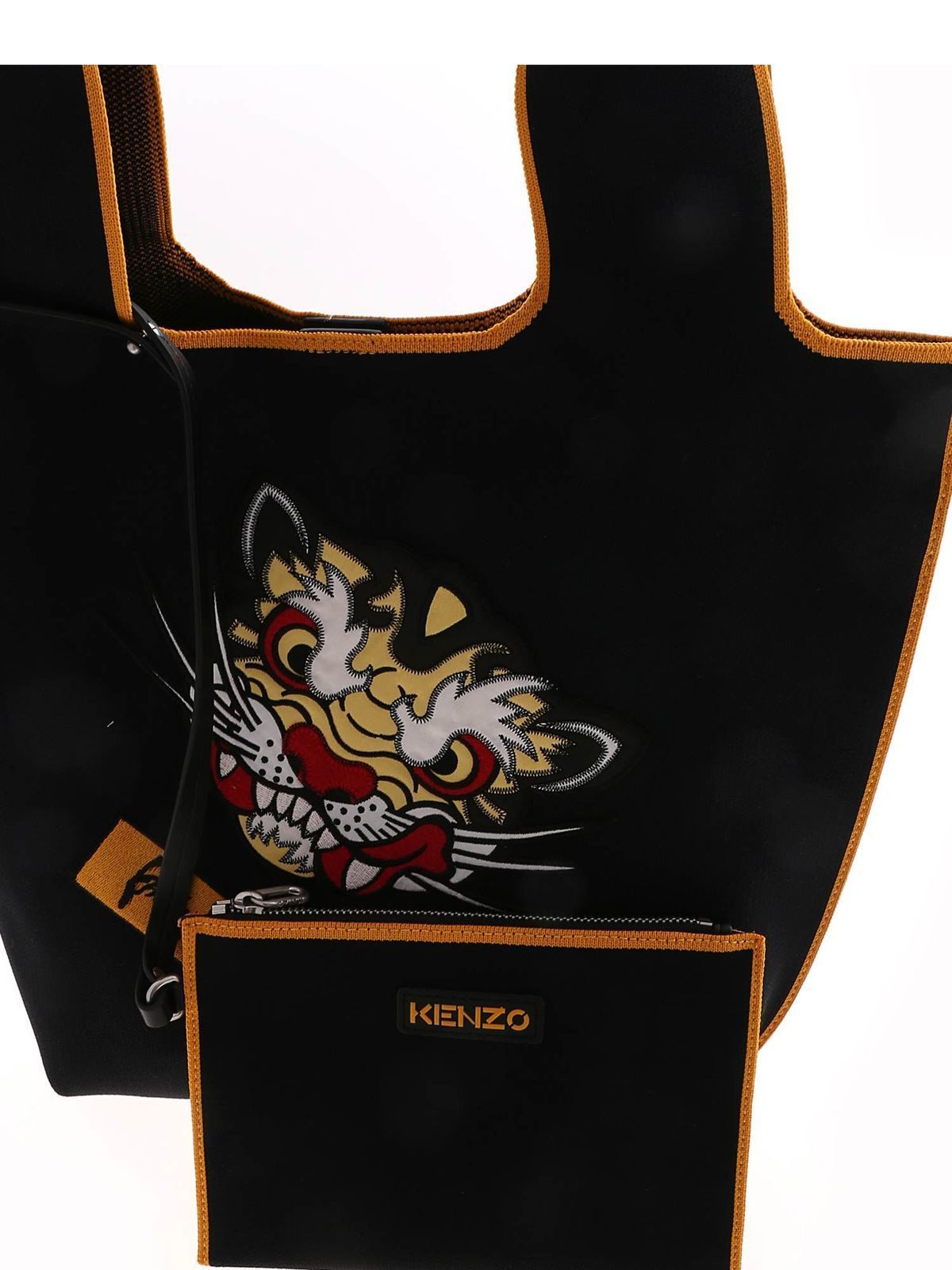 KENZO: x Kansaiyamamoto tote bag in recycled fabric - Black