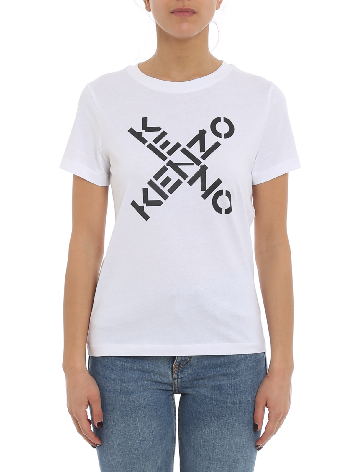 Shop Kenzo Camiseta - Big X In White