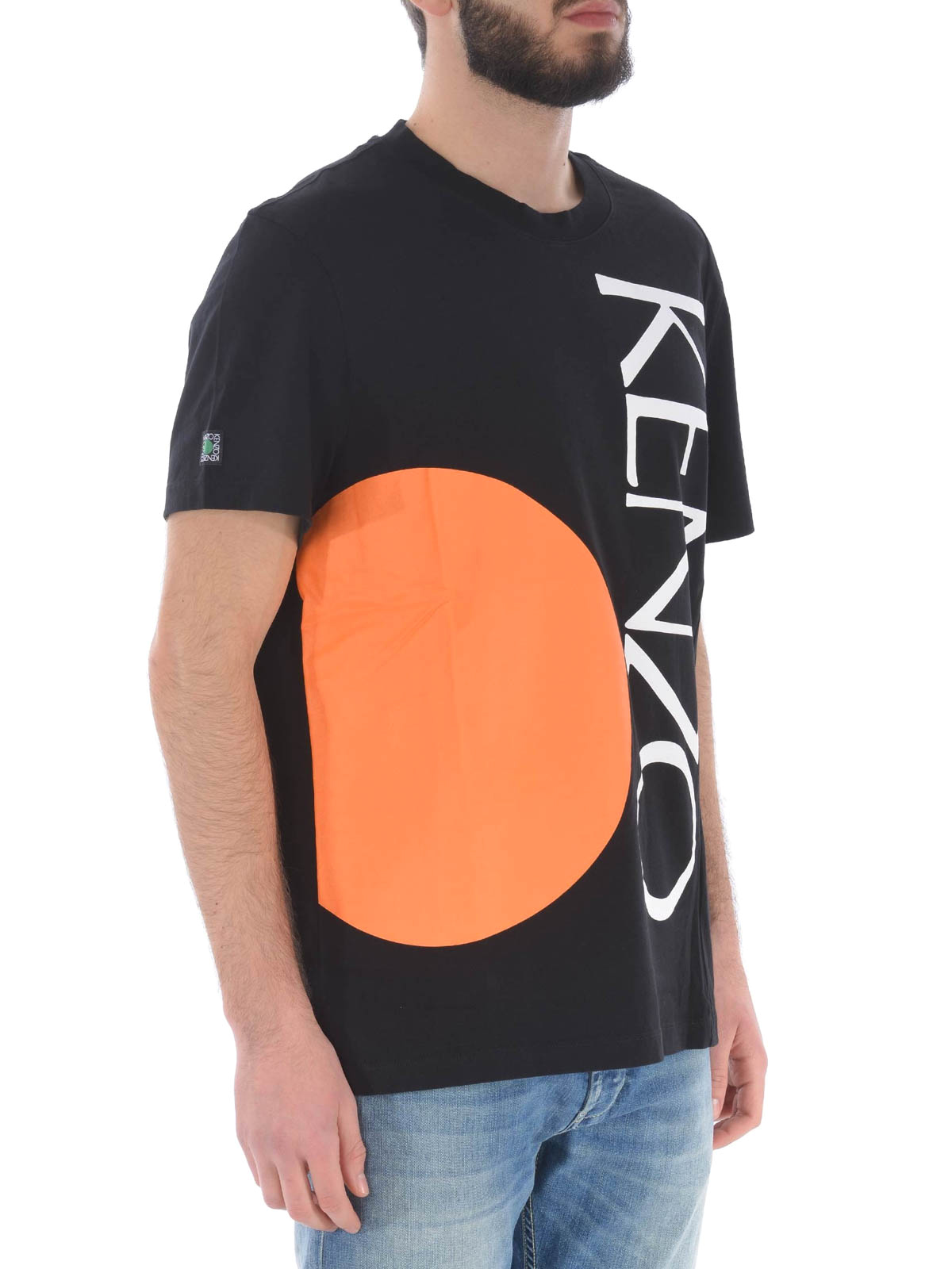 black and orange kenzo t shirt