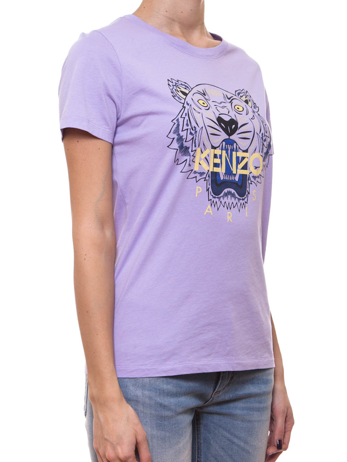 Kenzo Tiger T-shirt - Light Purple - Women|F652TS7214YD66