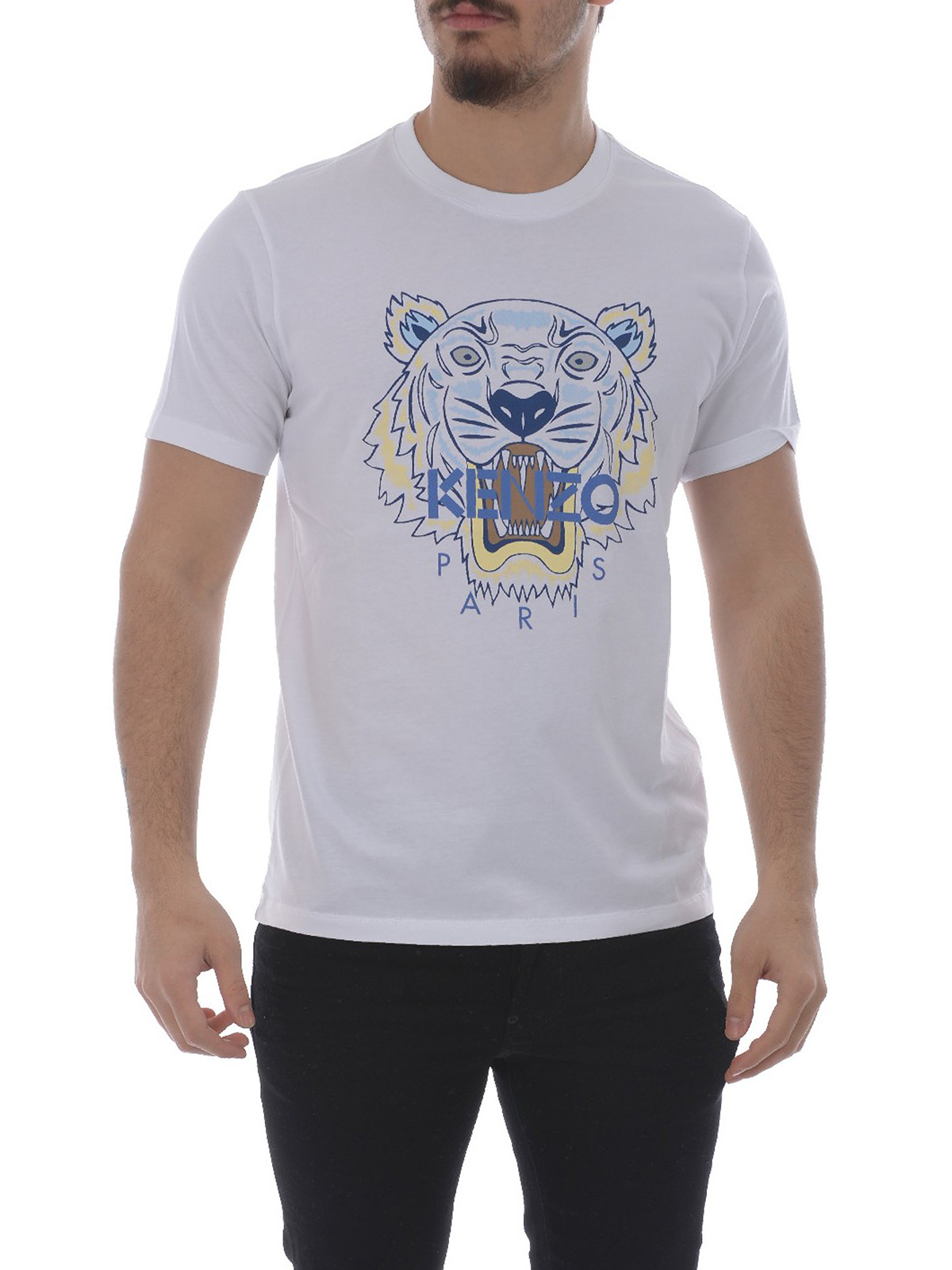 Akademi Maryanne Jones halvt T-shirts Kenzo - Tiger white T-shirt - F855TS0504YB01