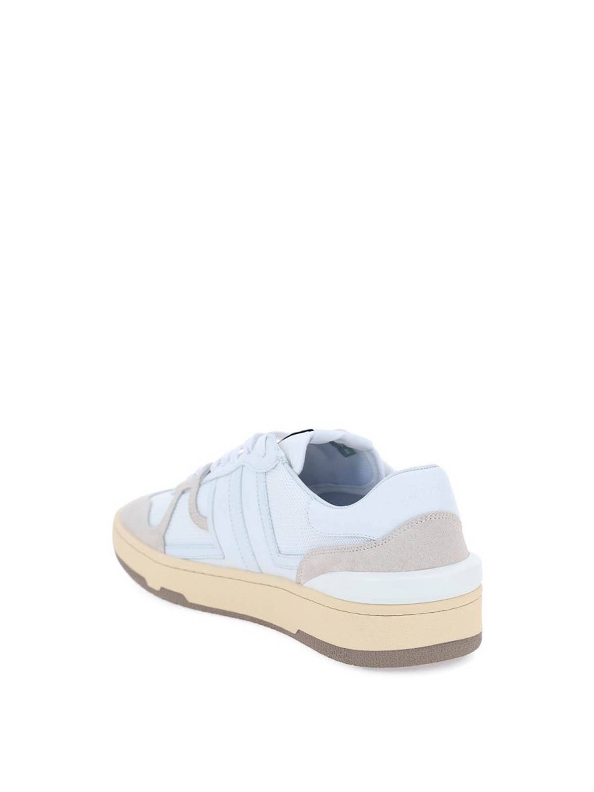 Shop Lanvin Bumper Leather Sneakers In Blanco