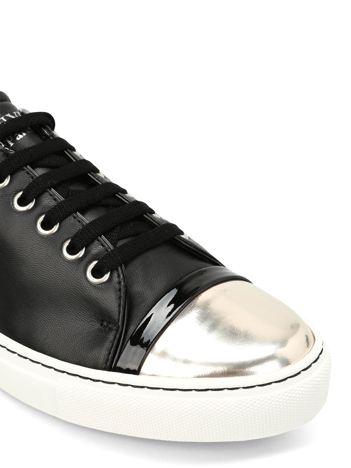 Evolve kombination Udvalg Trainers Lanvin - Metallic toe leather sneakers - FWSKPK00EXHE10M2