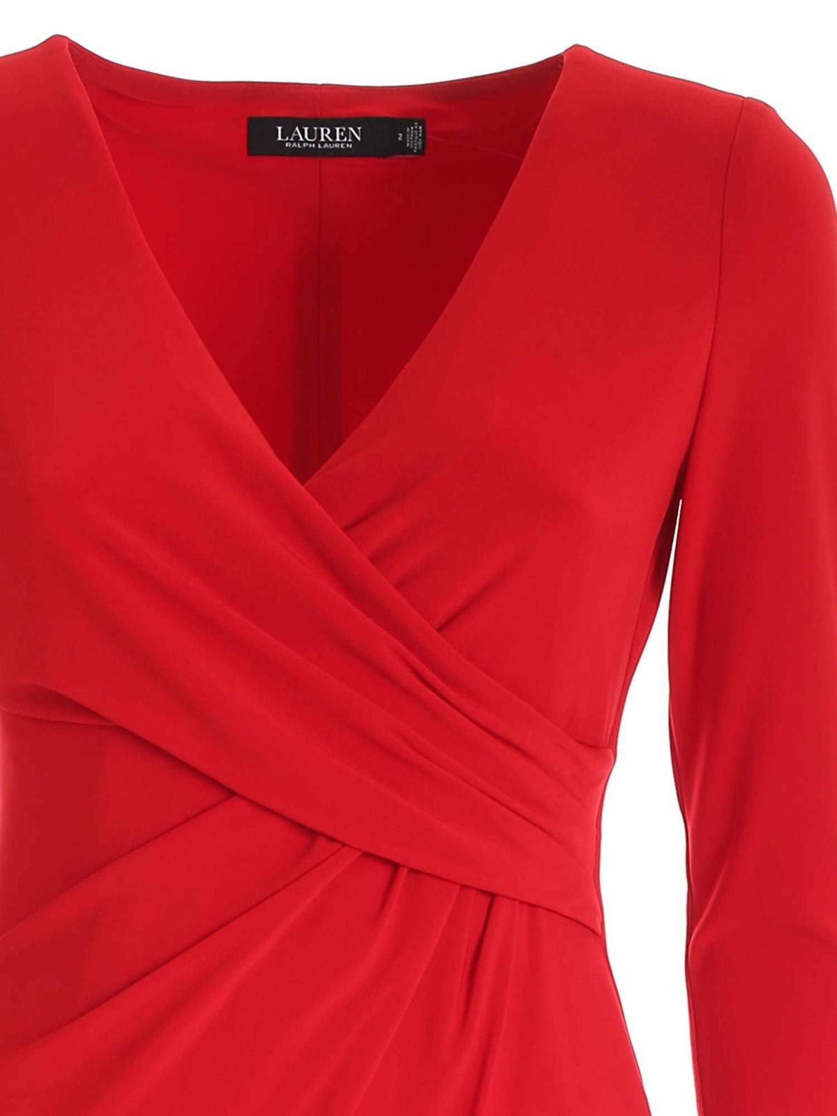 Vestidos media pierna Lauren Ralph Lauren - Midi - Rojo - 250768183018
