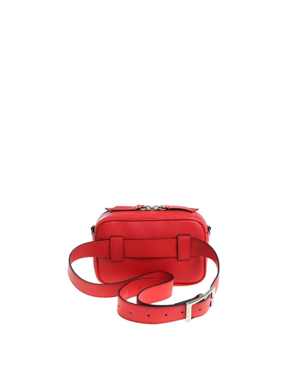 Shop Les Jeunes Etoiles Red Leather Bag In Rojo