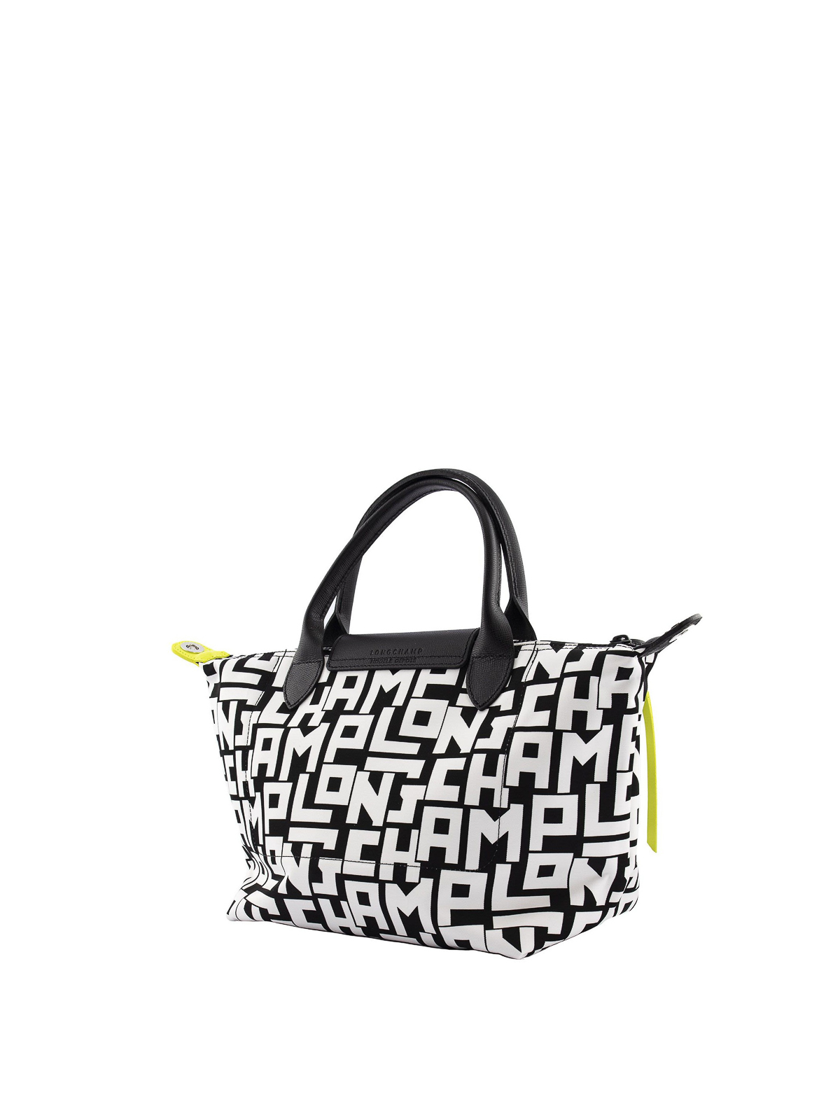 Longchamp Le Pliage LGP Top Handle Bag M - Black/White