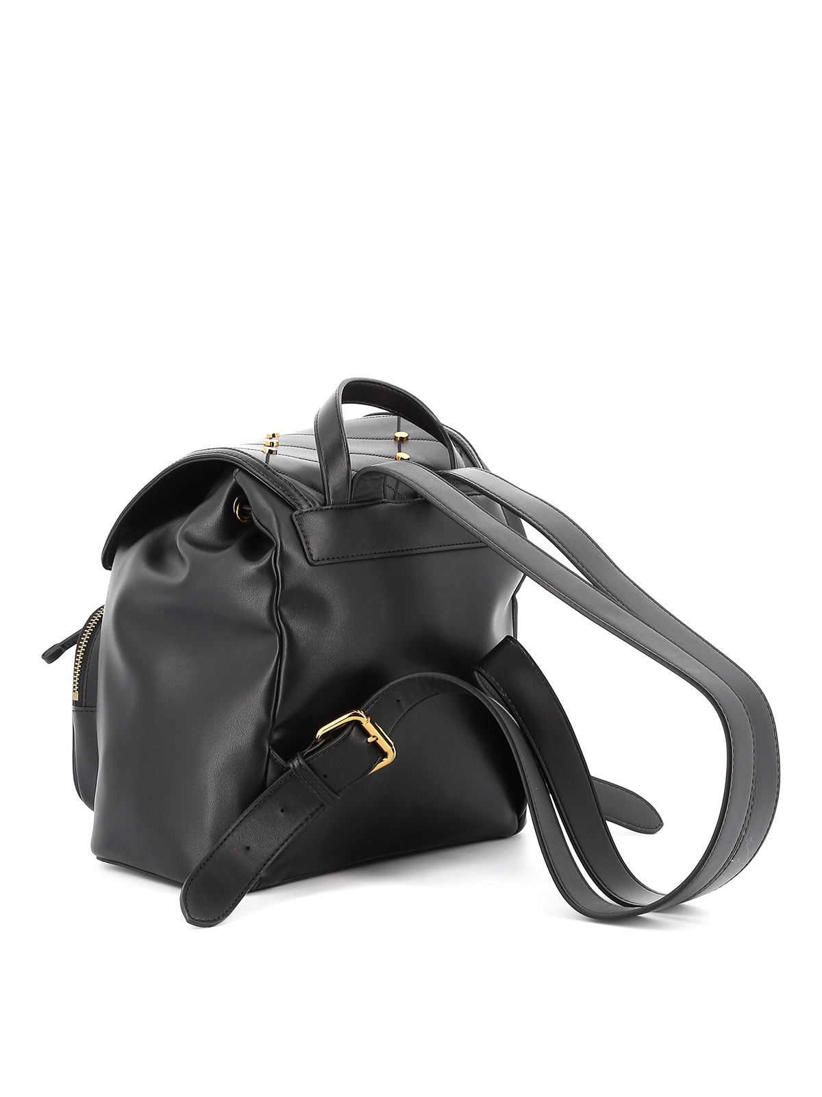 Love Moschino Studded Faux Leather Backpack Black Excellent SOLD ? thee cutest metallic Moschino mini backpack  main image 4