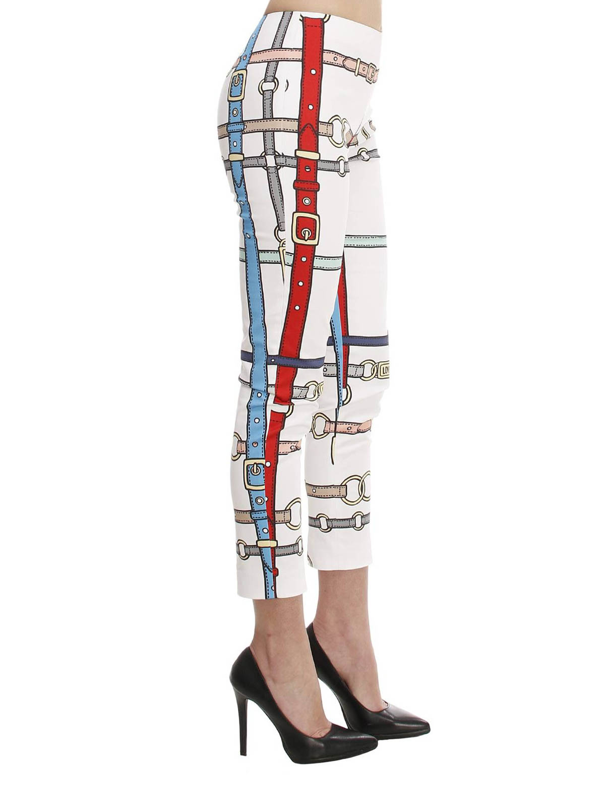 Love Moschino logowaistband straightleg Trousers  Farfetch