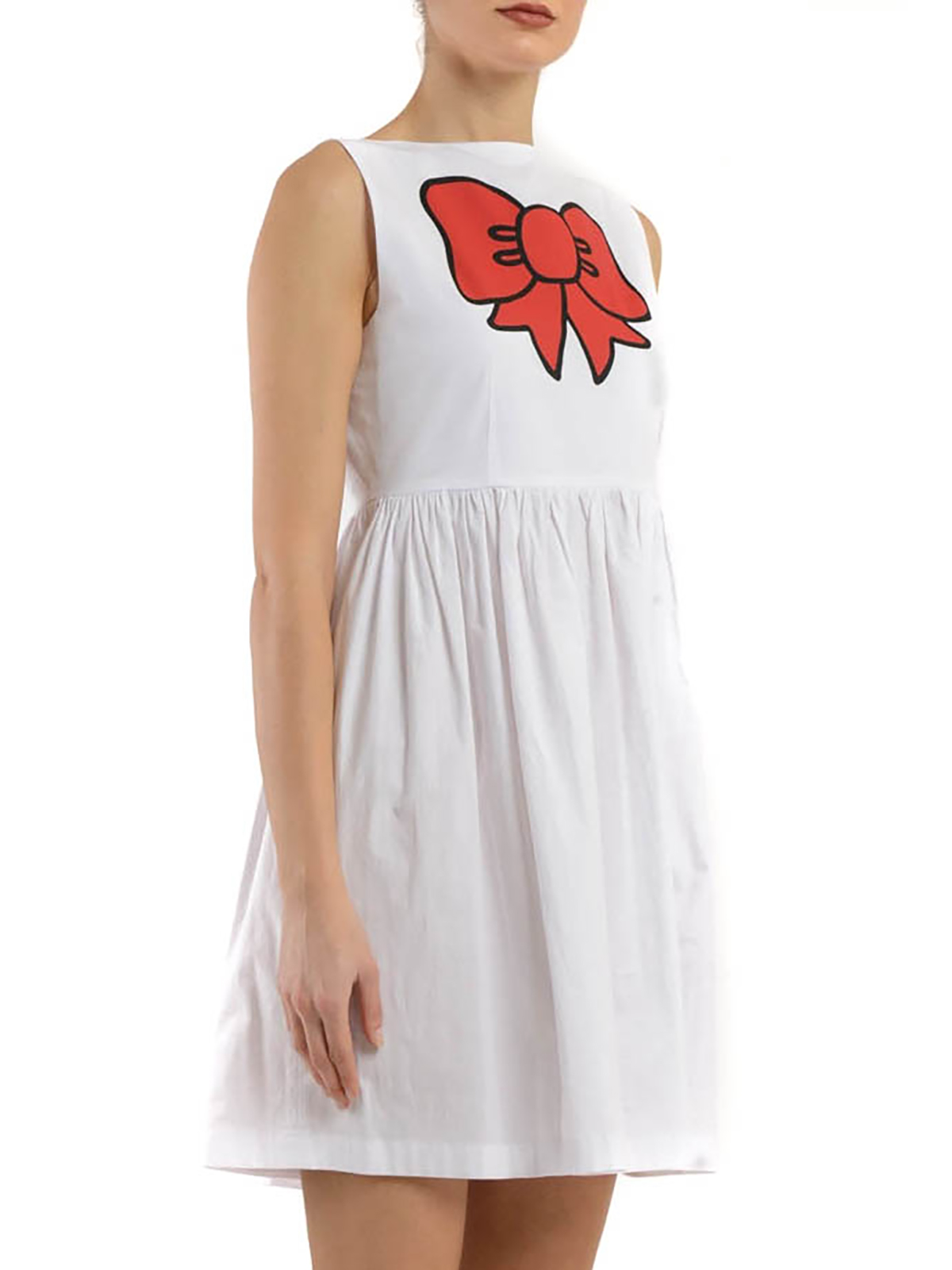 strapless open back dress Moschino circa 90's cotton bow dress-vintage party dress – Wayward Debutante main image 0