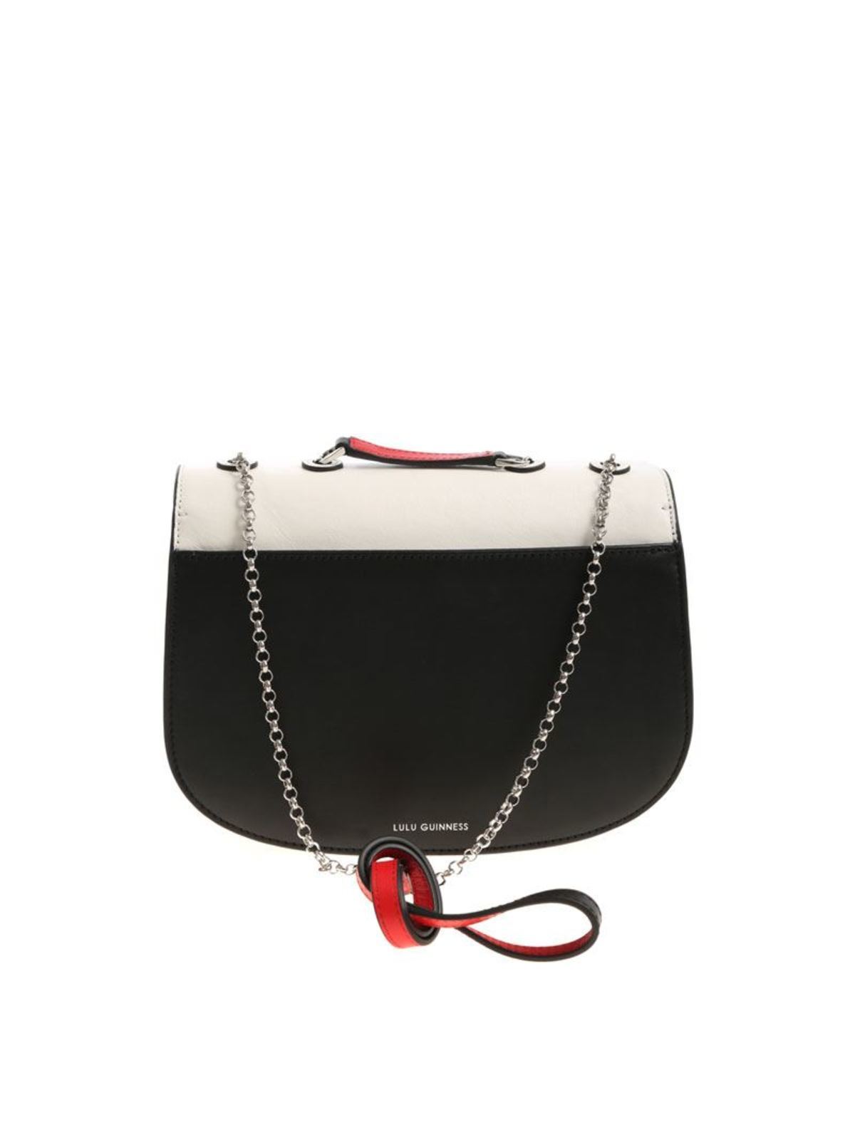 Shop Lulu Guinness Black And White Isabella Bag In Blanco