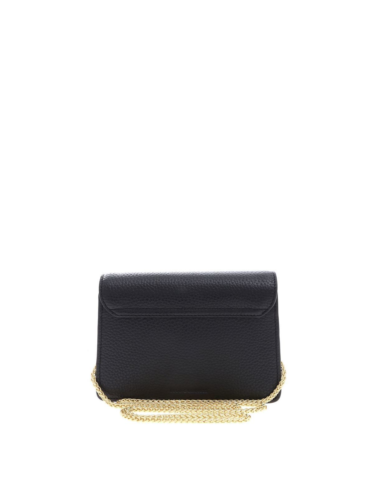 Shop Lulu Guinness Polly Bag In Black Leather In Negro