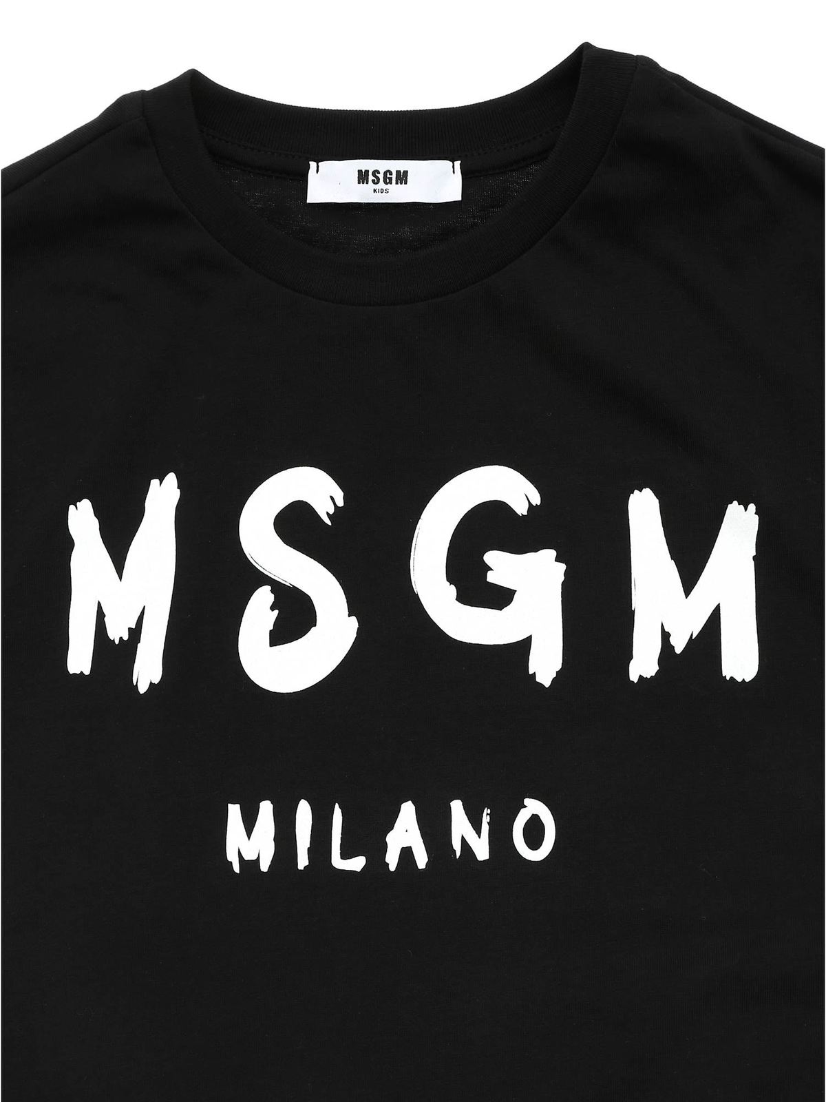 Msgm Kids Magliette Msgm Uomo MSGM Boys Grey Logo Cotton T-Shirt
