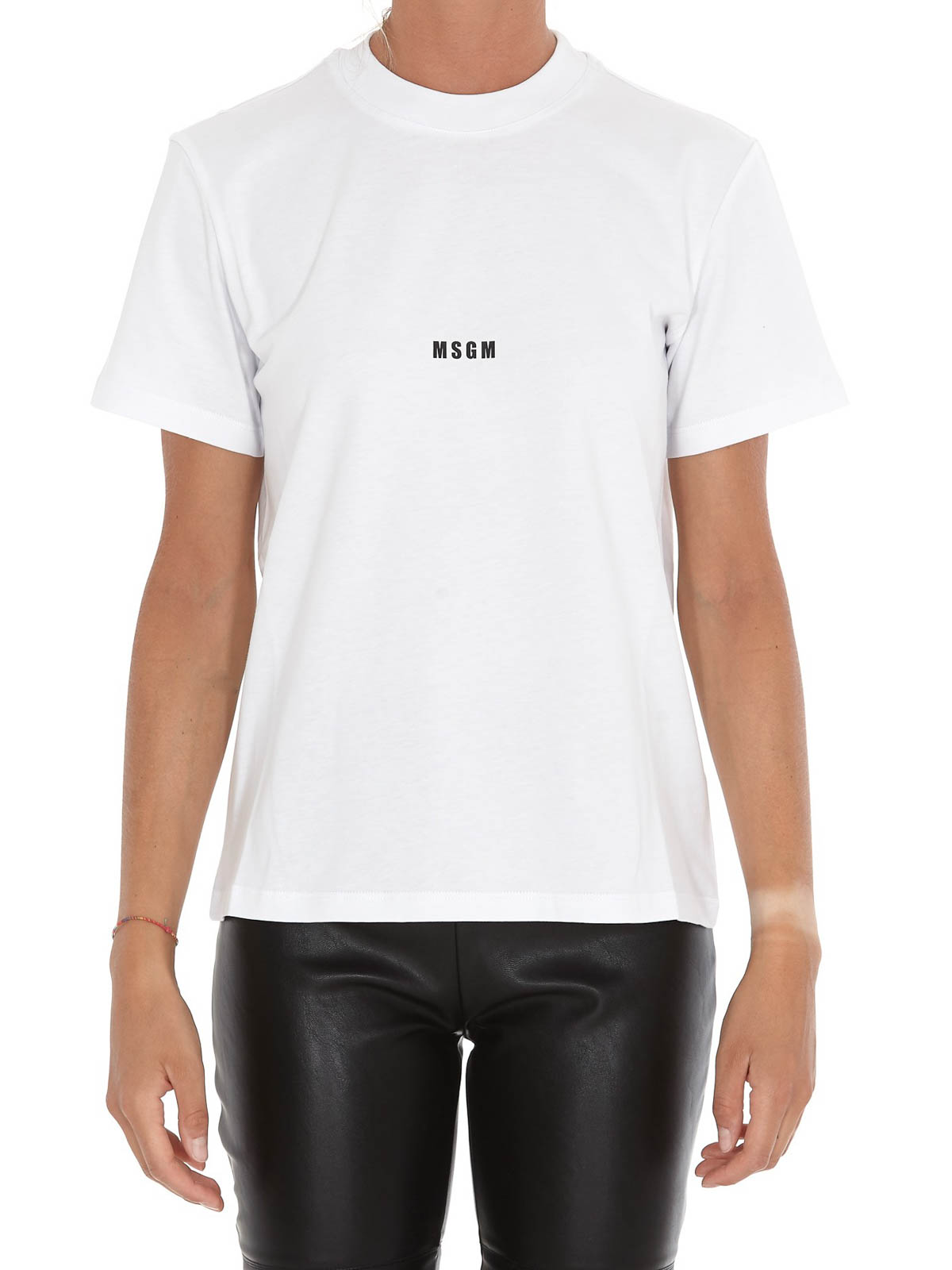 Tシャツ・カットソー MSGM Woman T-Shirt White 3842MDM102 257002 01 M.S.G.M. Logo print T-shirt - White - Women | 2941MDM10020779801