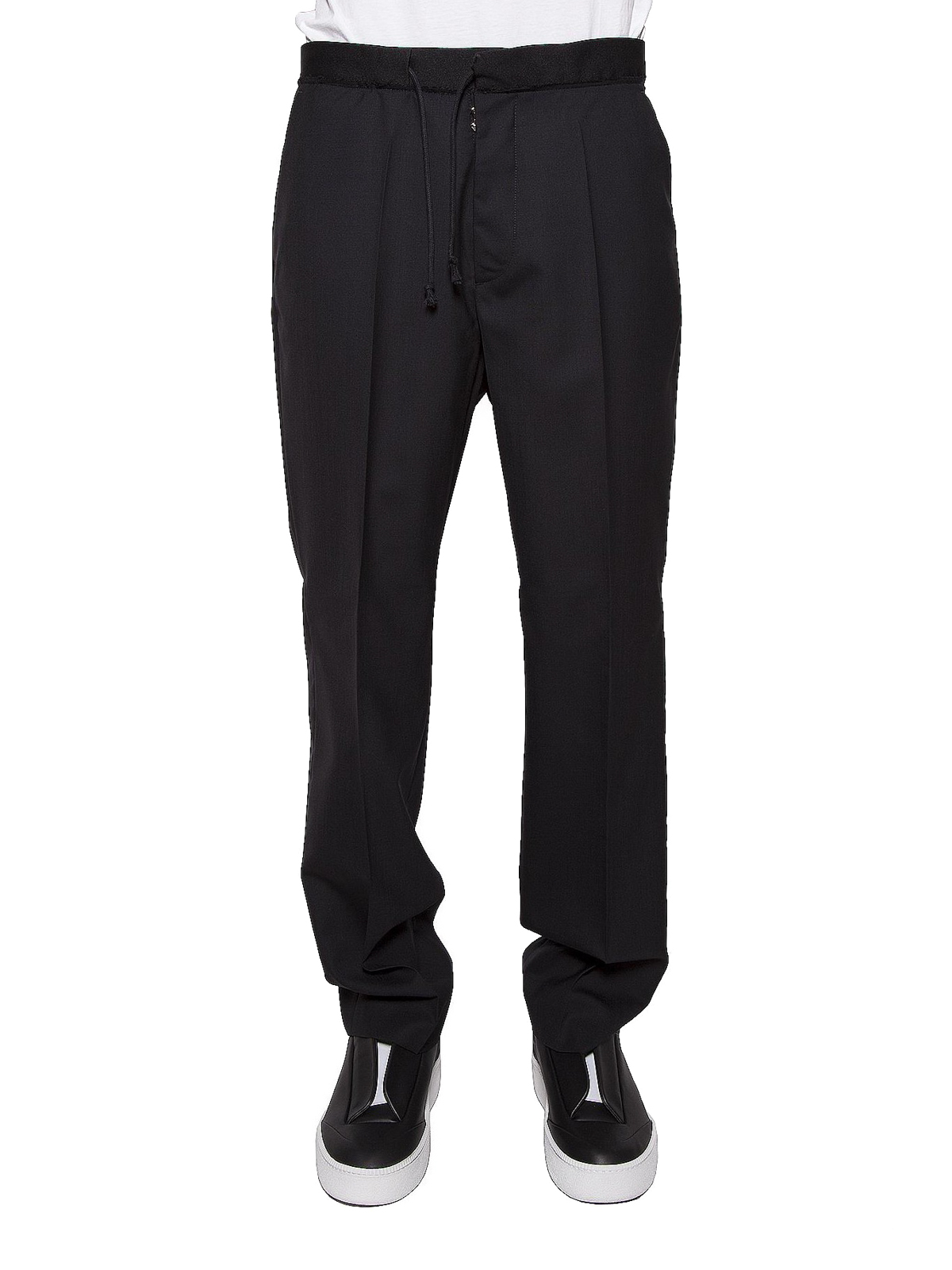 Maison Margiela Wool blend slacks with drawstring|S50KA0411S44330900