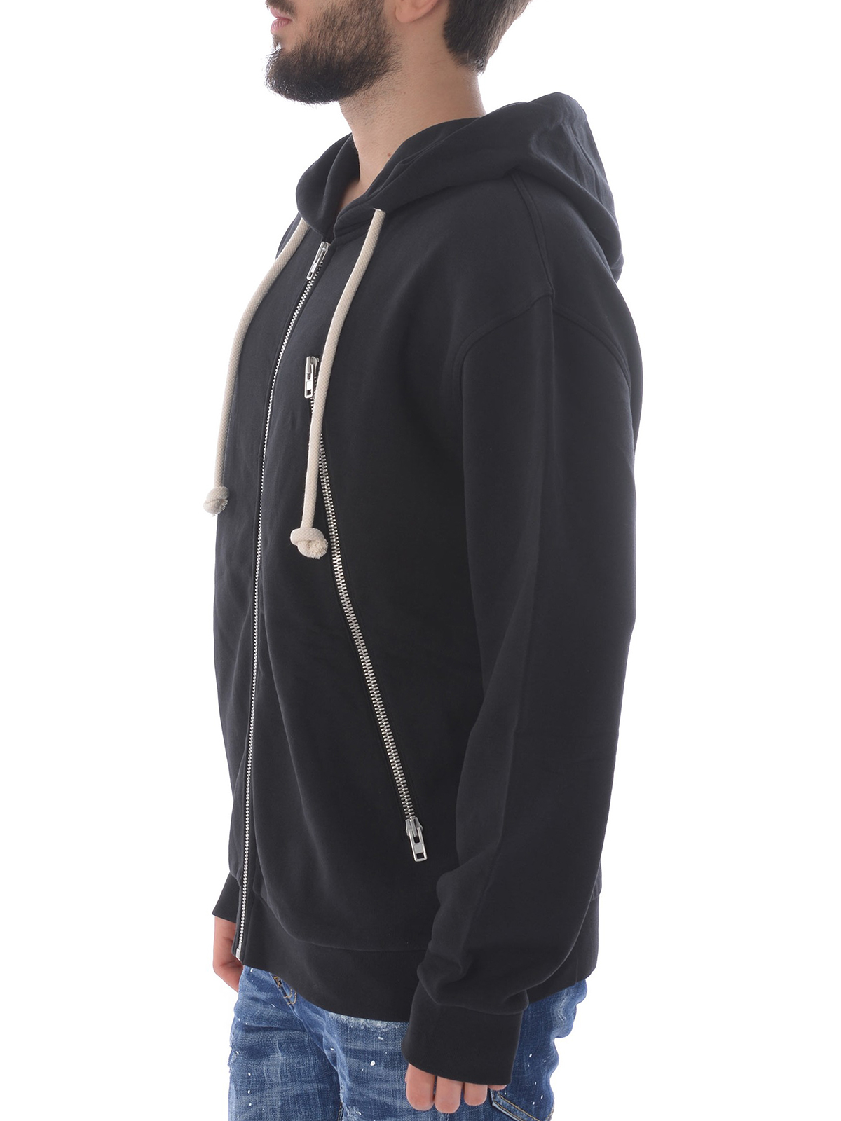 Maison Margiela Black zipped hoodie - Black | S50HG0006S25368900