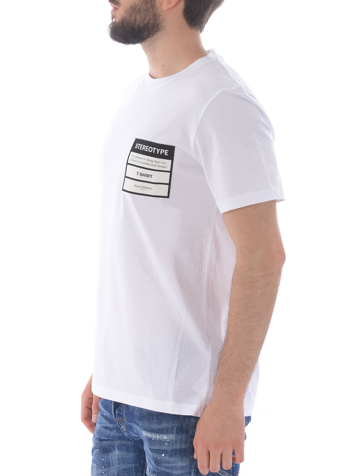 Thorny Massakre Eksklusiv T-shirts Maison Margiela - Stereotype logo print cotton T-shirt -  S50GC0556S23182100